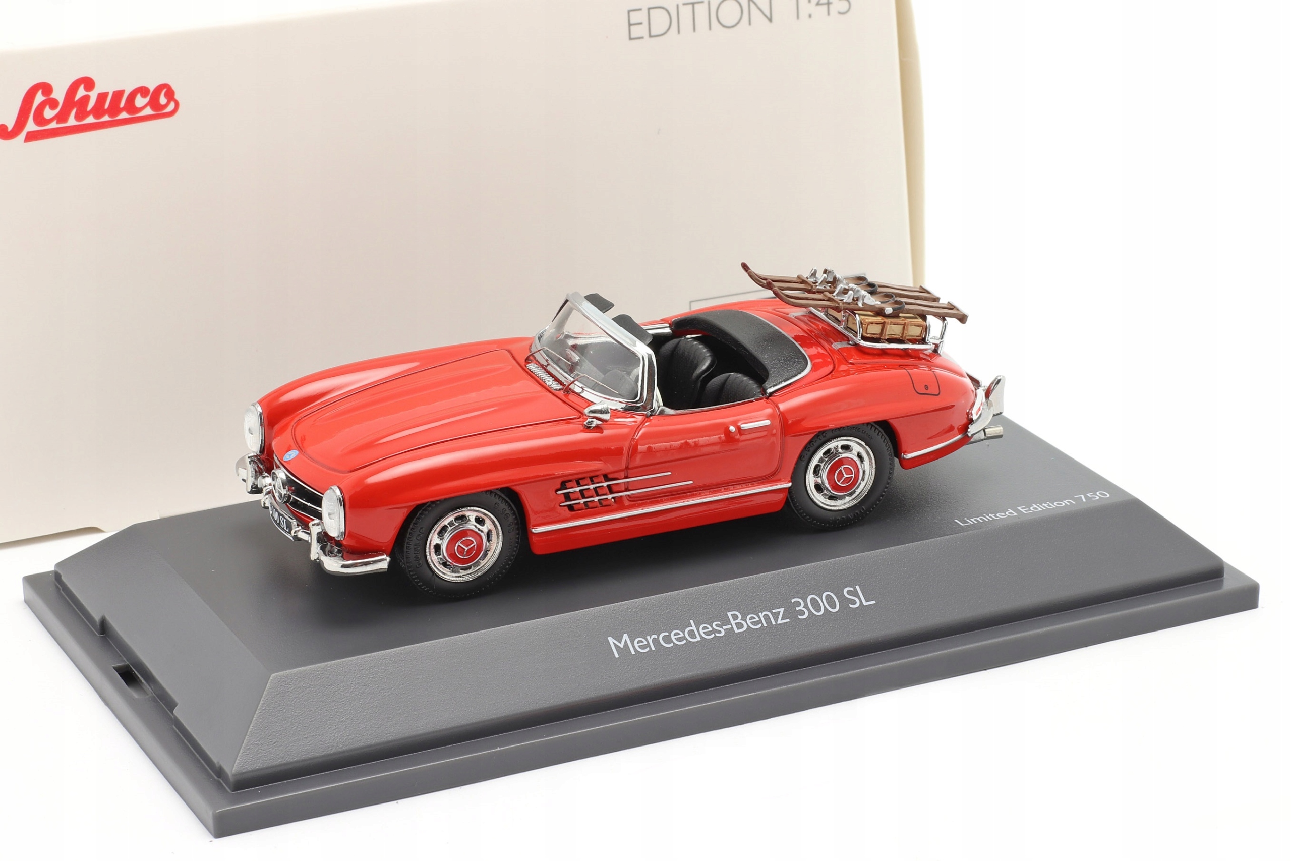 Schuco Mercedes-benz 300SL 1955 with Ski Red 1:43