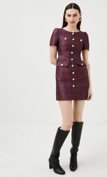 Karen Millen Šaty Růžové 44 Włdtma