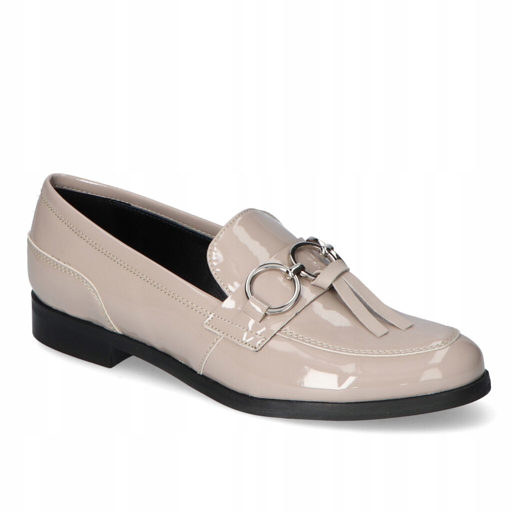 Mokasíny Karino 3346/008-P Světle hnědý lak 36