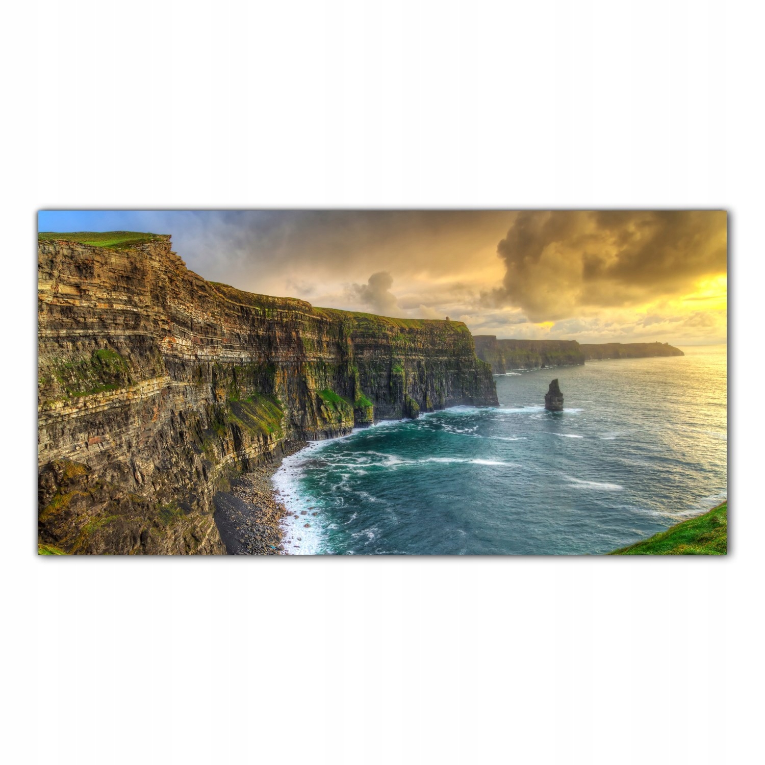 

Obraz Szklany Foto-obraz Klif Zachód Słońca 100x50