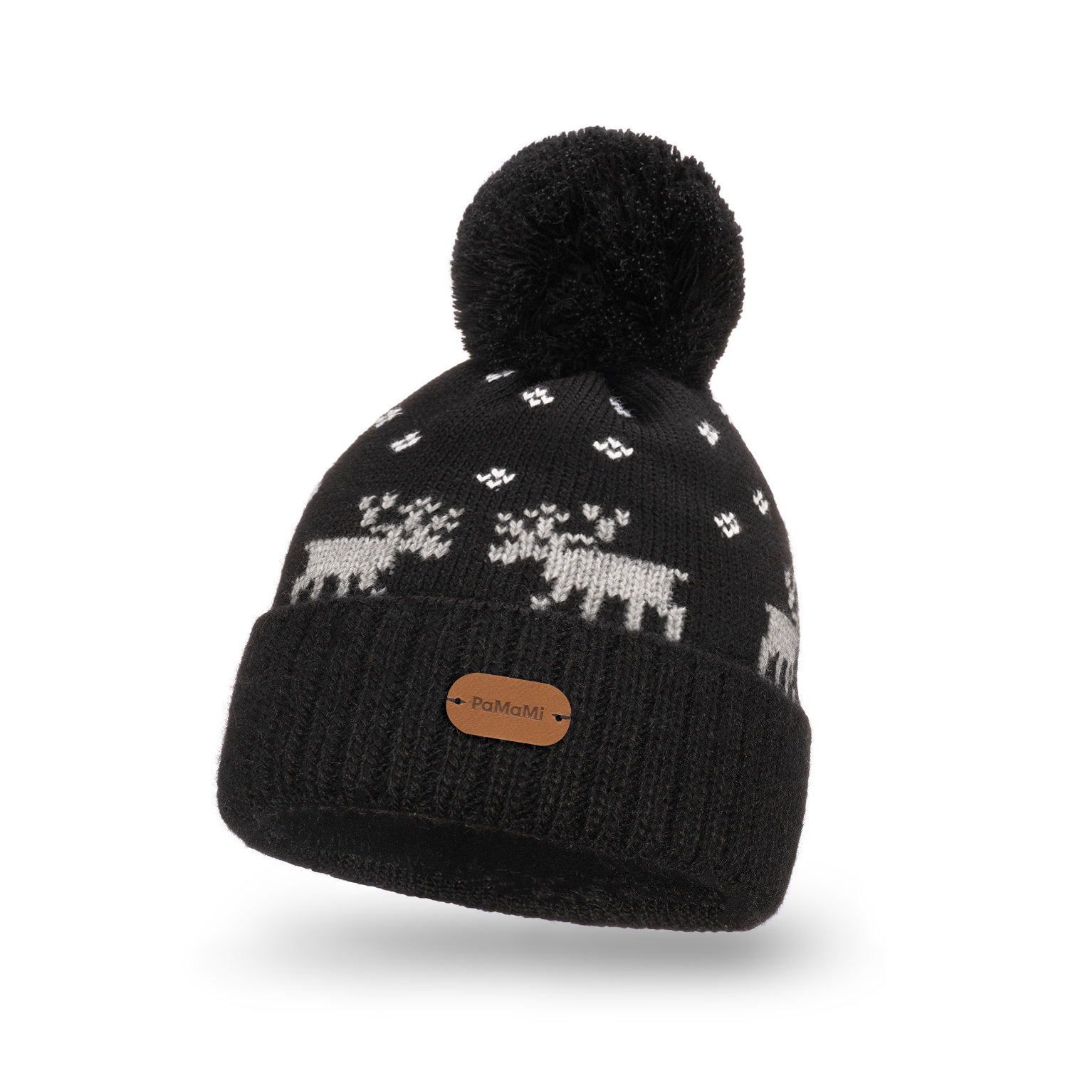 

Zimowa czapka męska w renifery na polarze PaMaMi