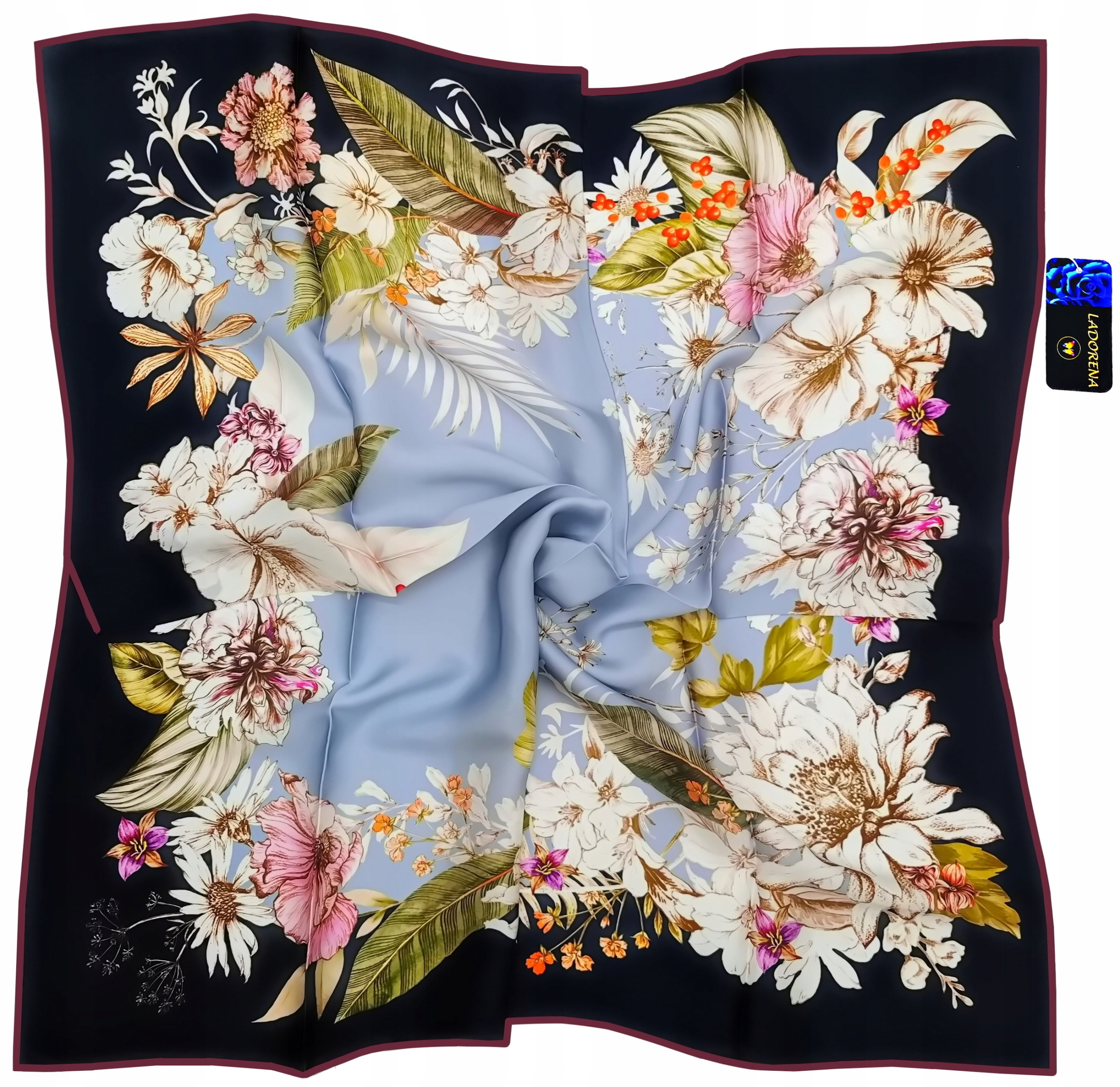 Hedvábný Šátek 100% Hedvábí Morušová Značka Prémiová Kvalita+