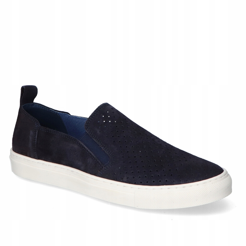 Tmavě modré pánské polobotky Mario Boschetti nazouvací 43