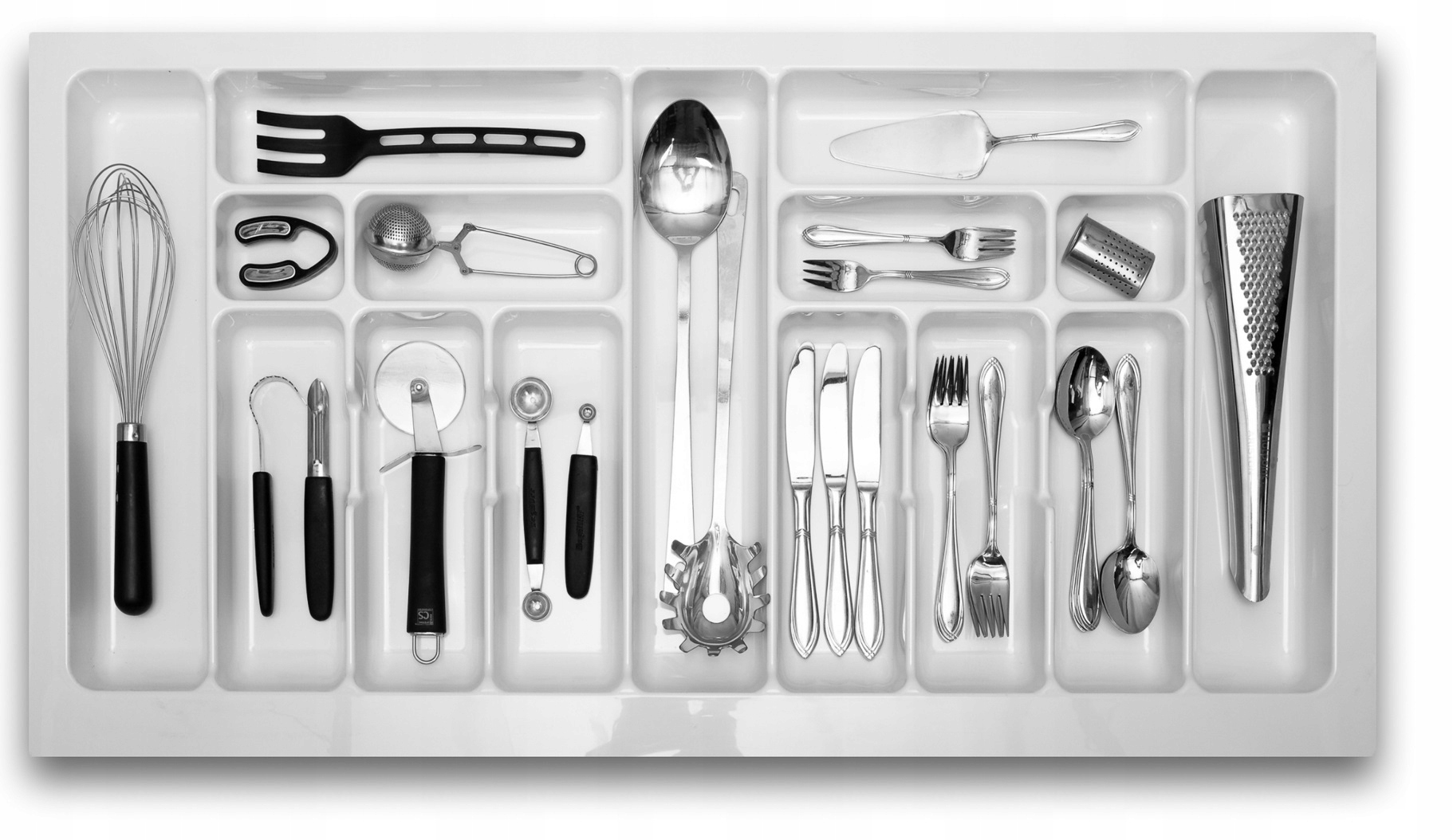 

Wkład Na Sztućce Organizer Do Szuflady 100cm Biały
