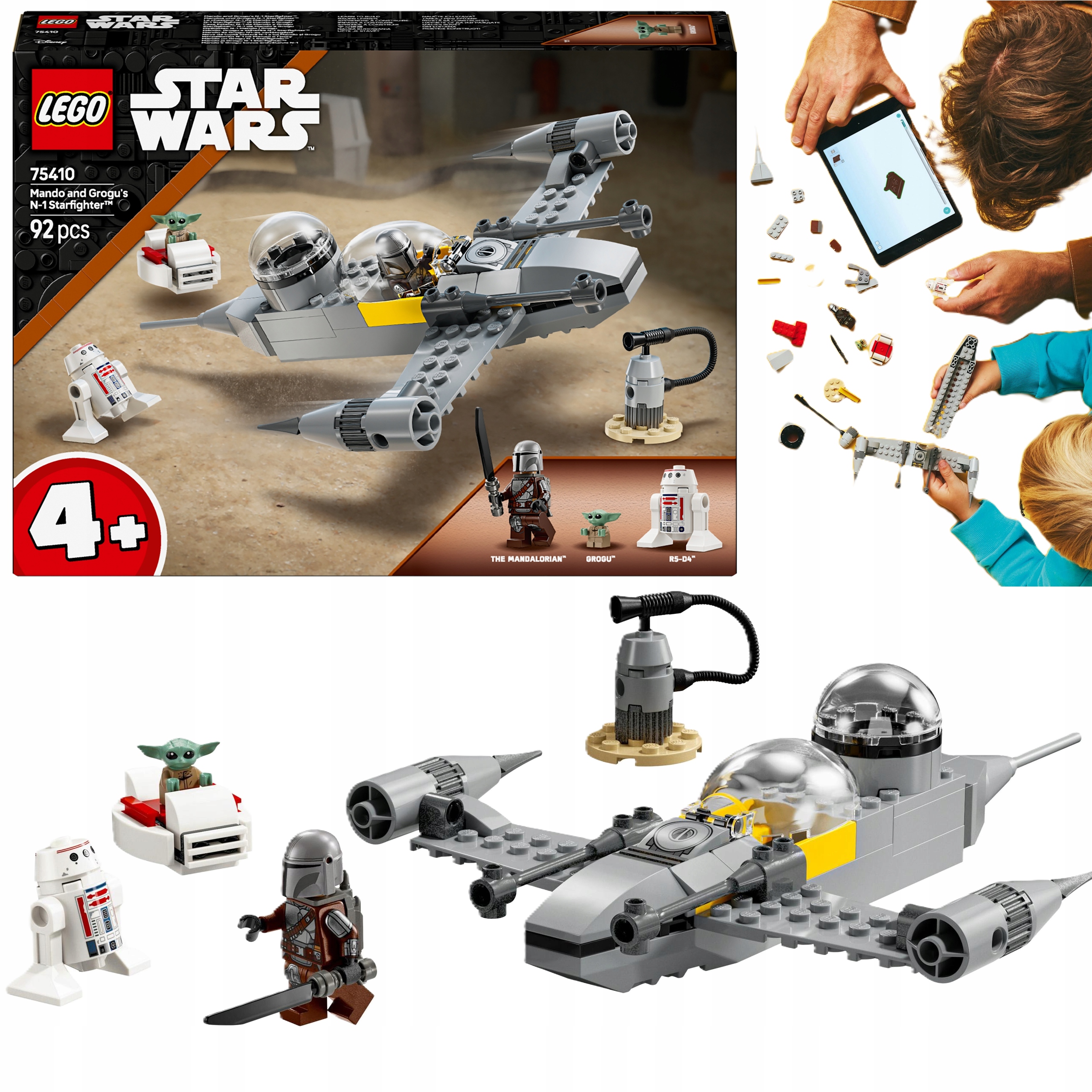 Klocki Lego 75410 Star Wars Myśliwiec N-1 Mando I Grogu Zestaw