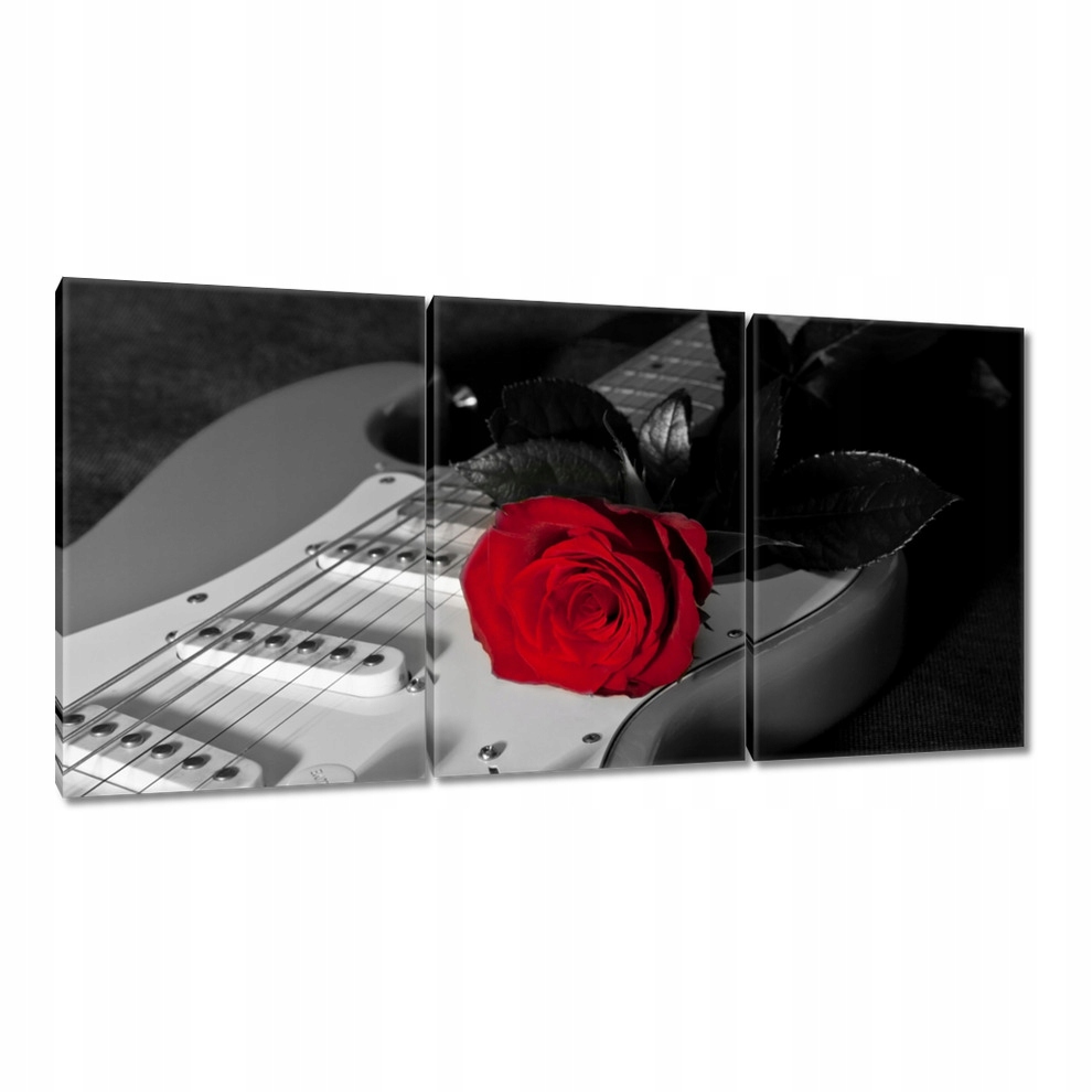 

Obrazy 120x60 Gitara elektryczna z różą