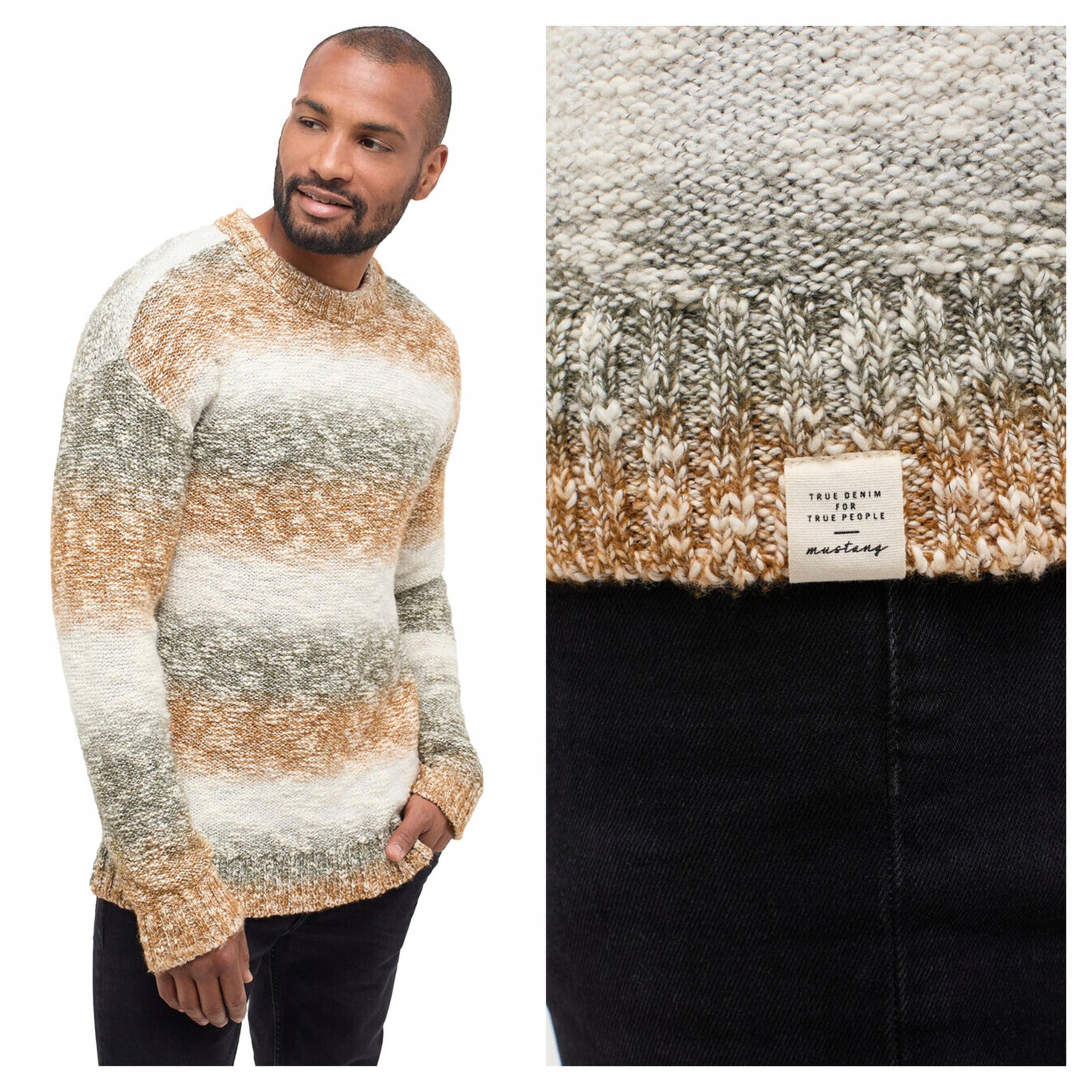 Pánský svetr Mustang Emil C Degradee 3XL