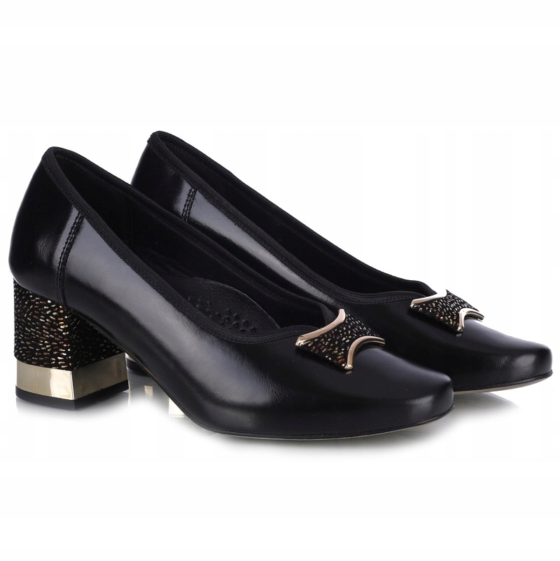 Dámské lodičky Aspena KX-2851/KS208 Tosca CZ/K194 černé, Kůže VEL.37