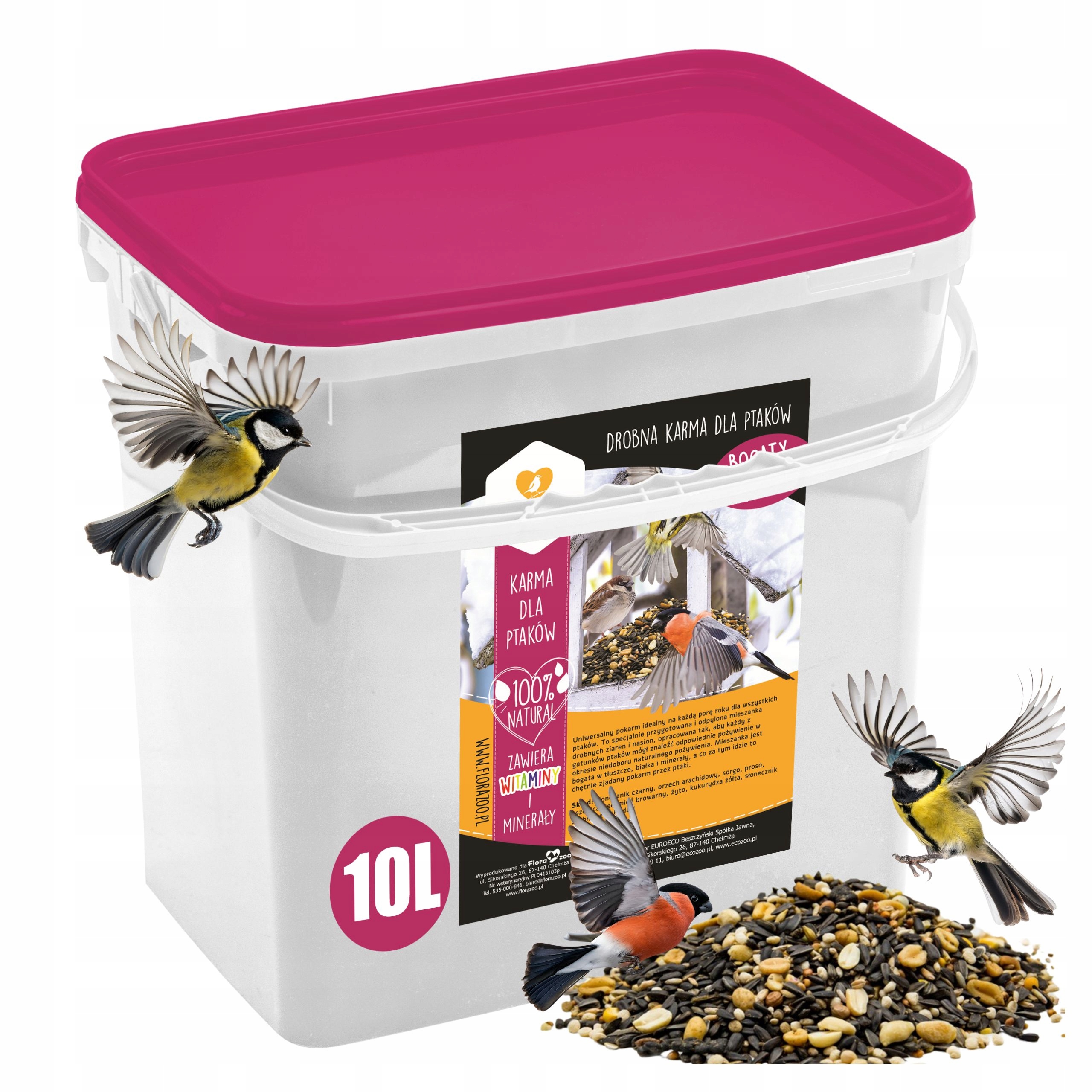 KARMA SŁONECZNIK ORZECH DROBNE ZIARNO DLA PTAKÓW