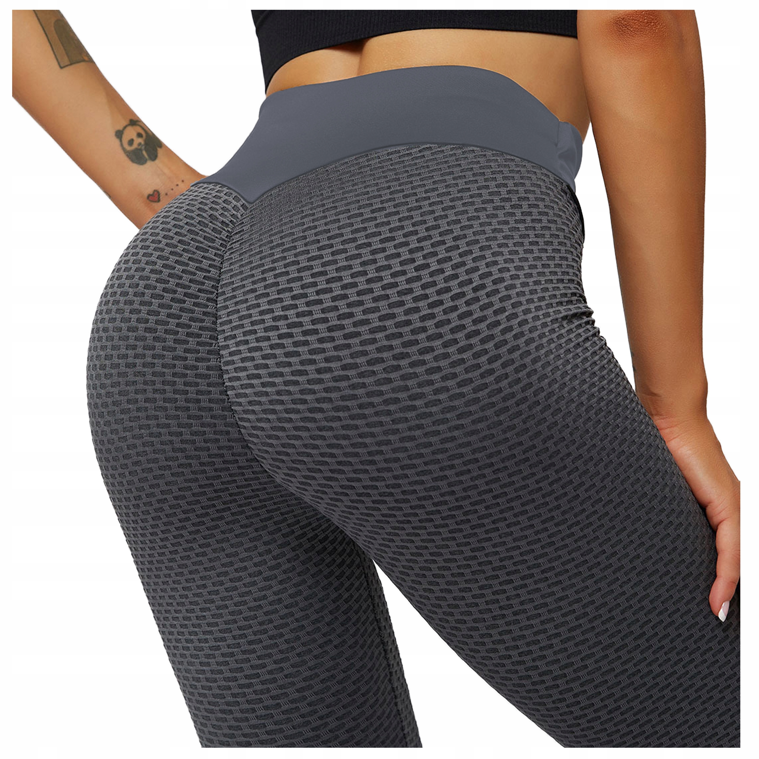 

Legginsy sportowe Push up Karbowane wysoki Stan S