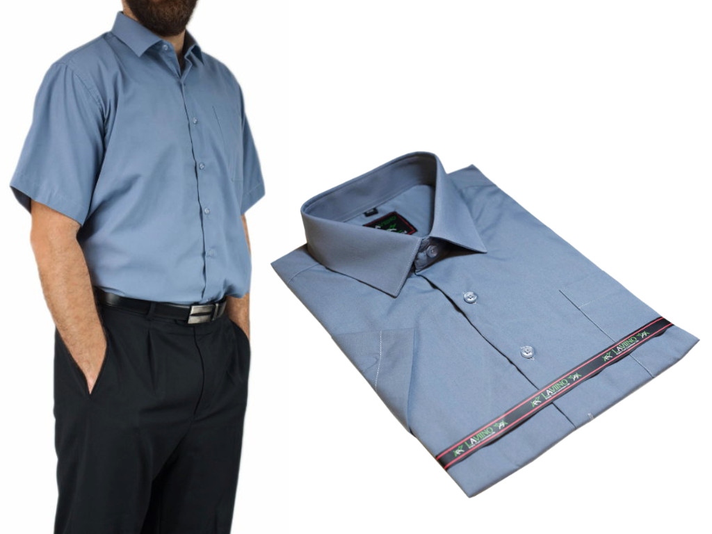 

51/52 Popielata duża bawełniana koszula męska