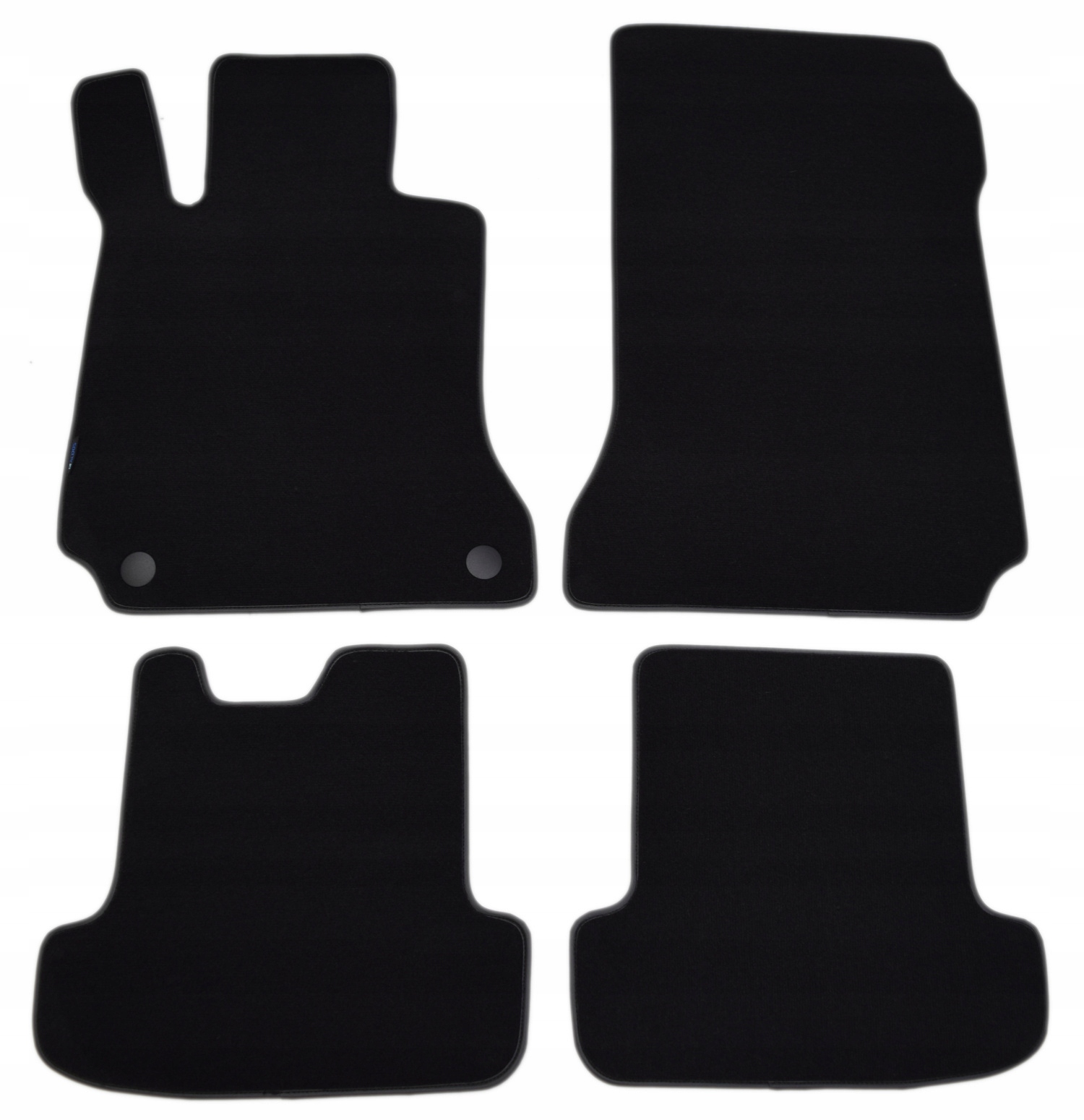 Černé velurové koberce Diamond-Lamówka Mercedes C-klasa W204 Coupe 11-15r