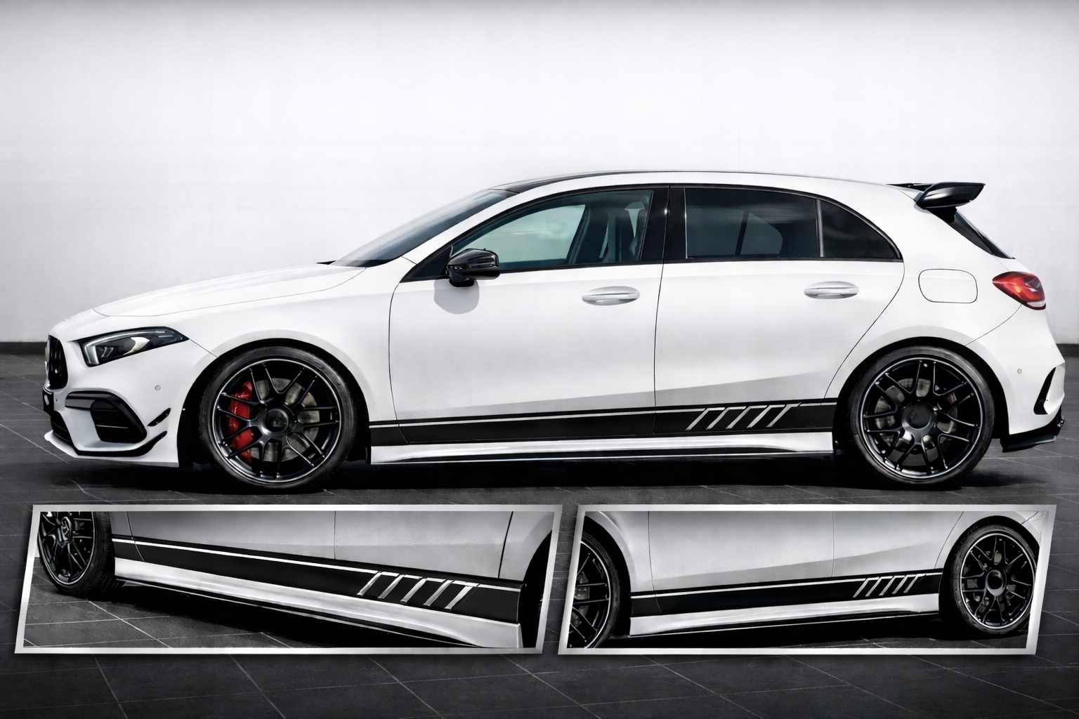 Samolepky Vhodné Pro Mercedes A-KLASA/A35/A45 Ve Stylu Sportovního/tuningového Stylu Amg