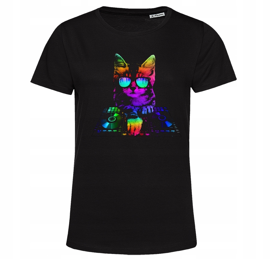 

Koszulka damska cat dj kot dj muzyka M