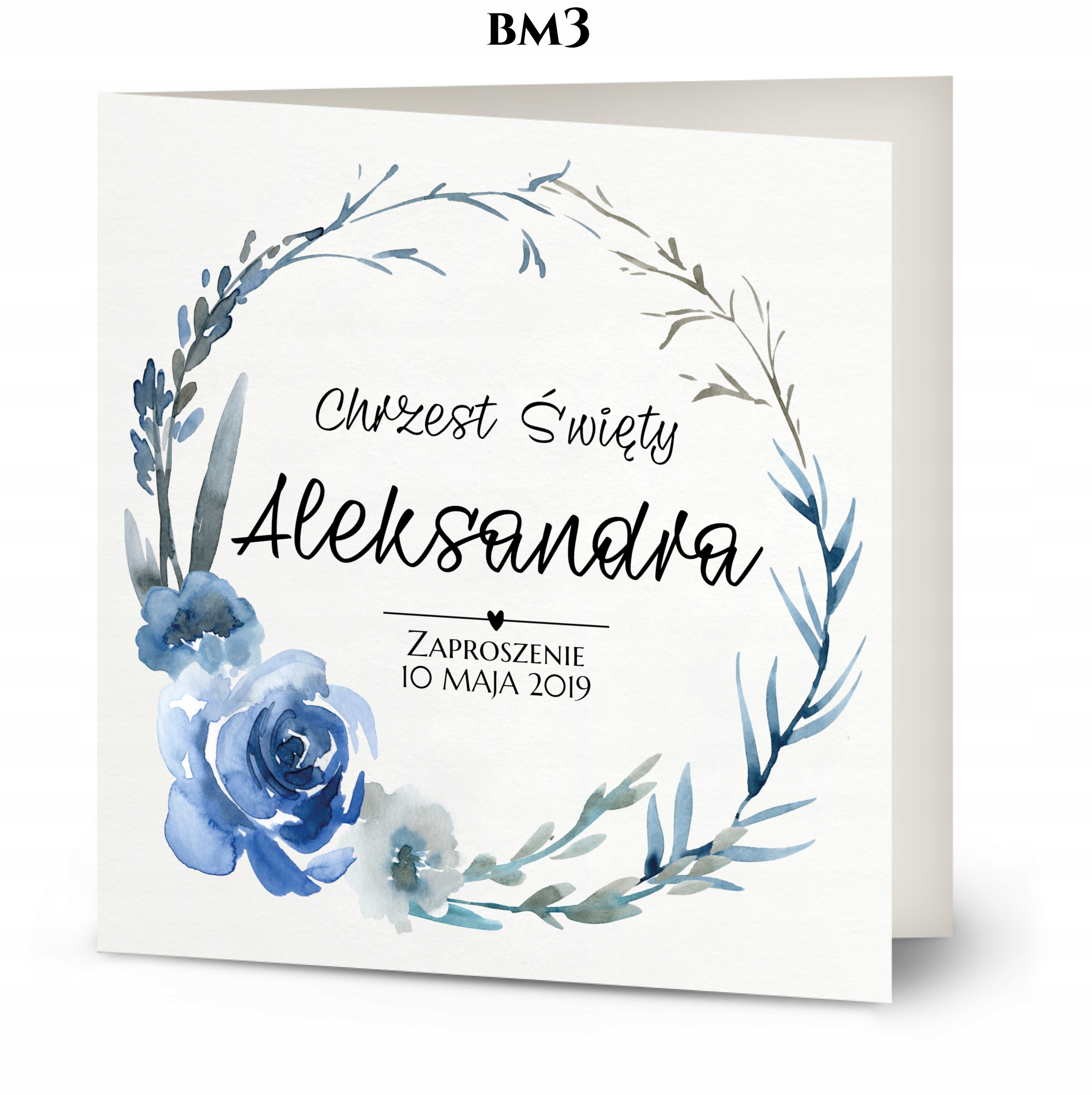 Zaproszenia CHRZEST różne wzory personalizacja Rodzaj chrzest