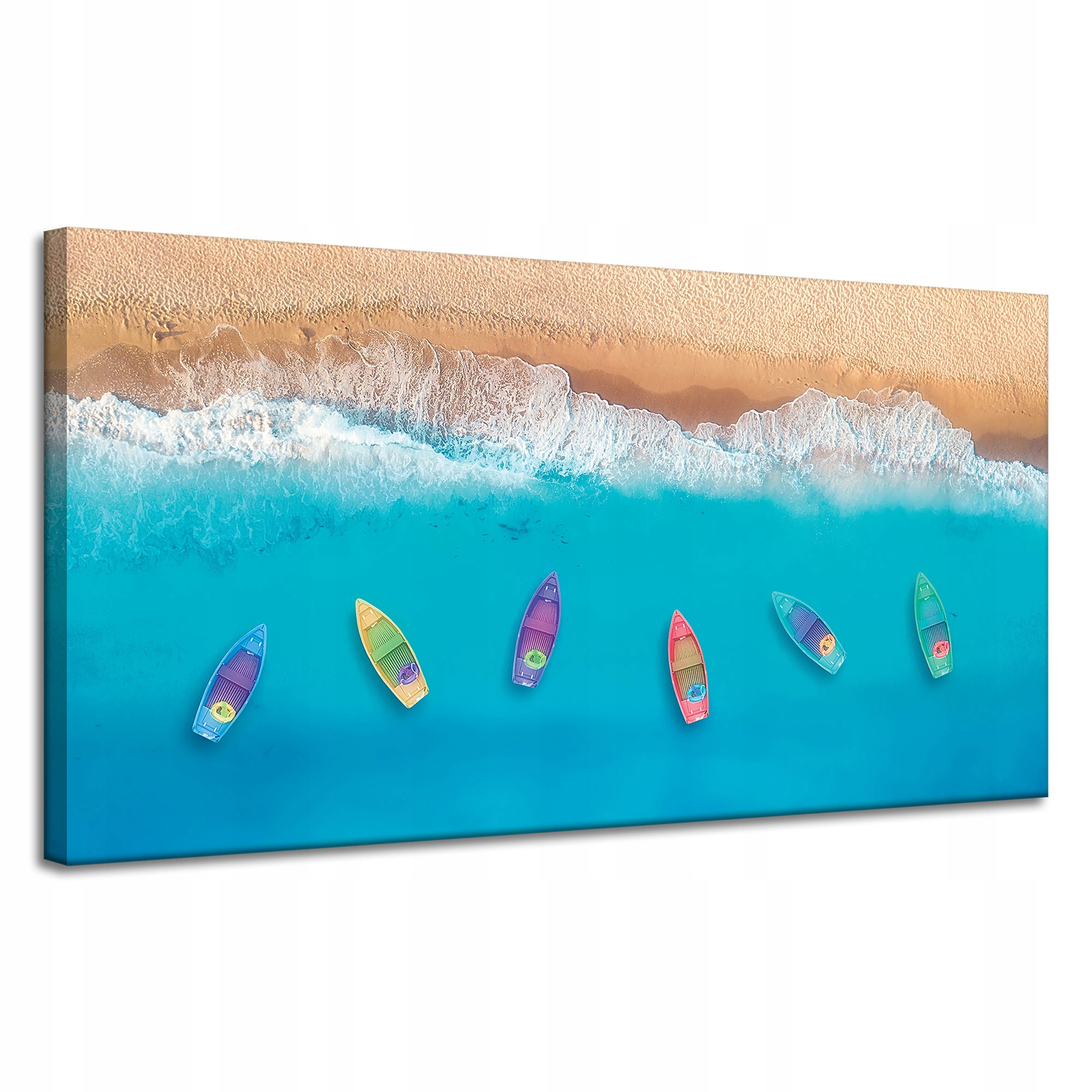 Obraz na plátně Lodě na břehu Písku Voda 120x60 cm Ideální jako dárek