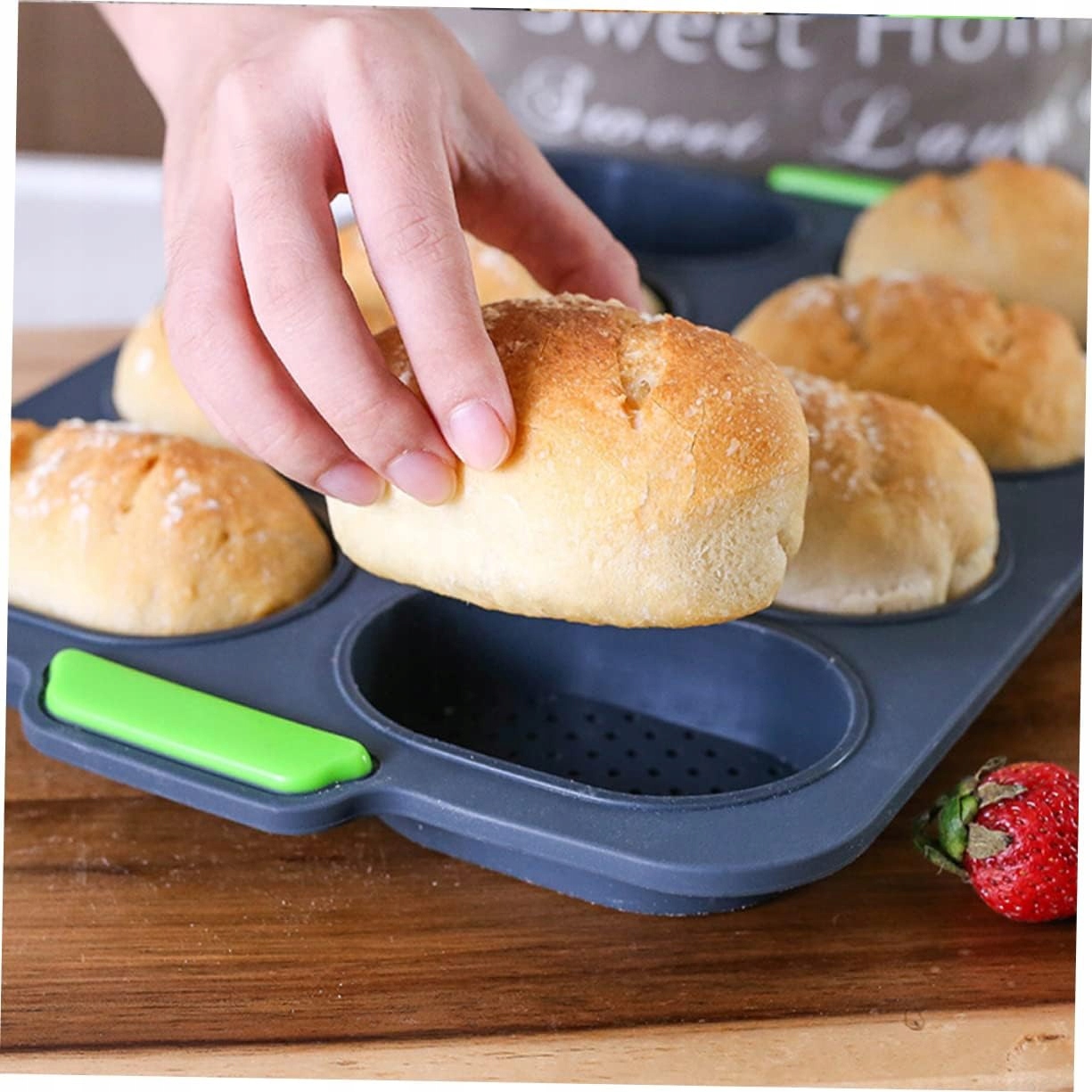 FORMA BLACHA DO PIECZENIA BUŁEK SILIKONOWA 8 SZT Rodzaj inny