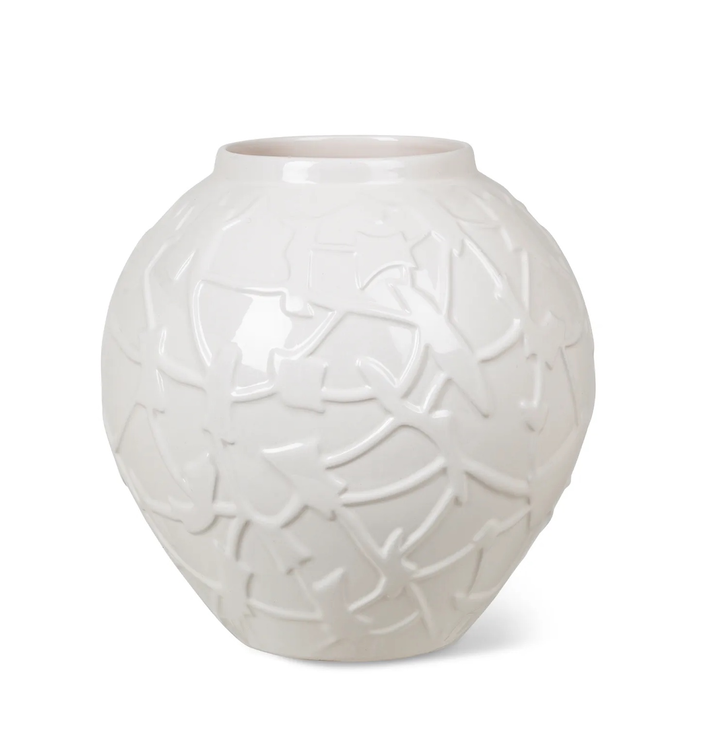 Kähler Relief Váza na kvety 26 cm Biela