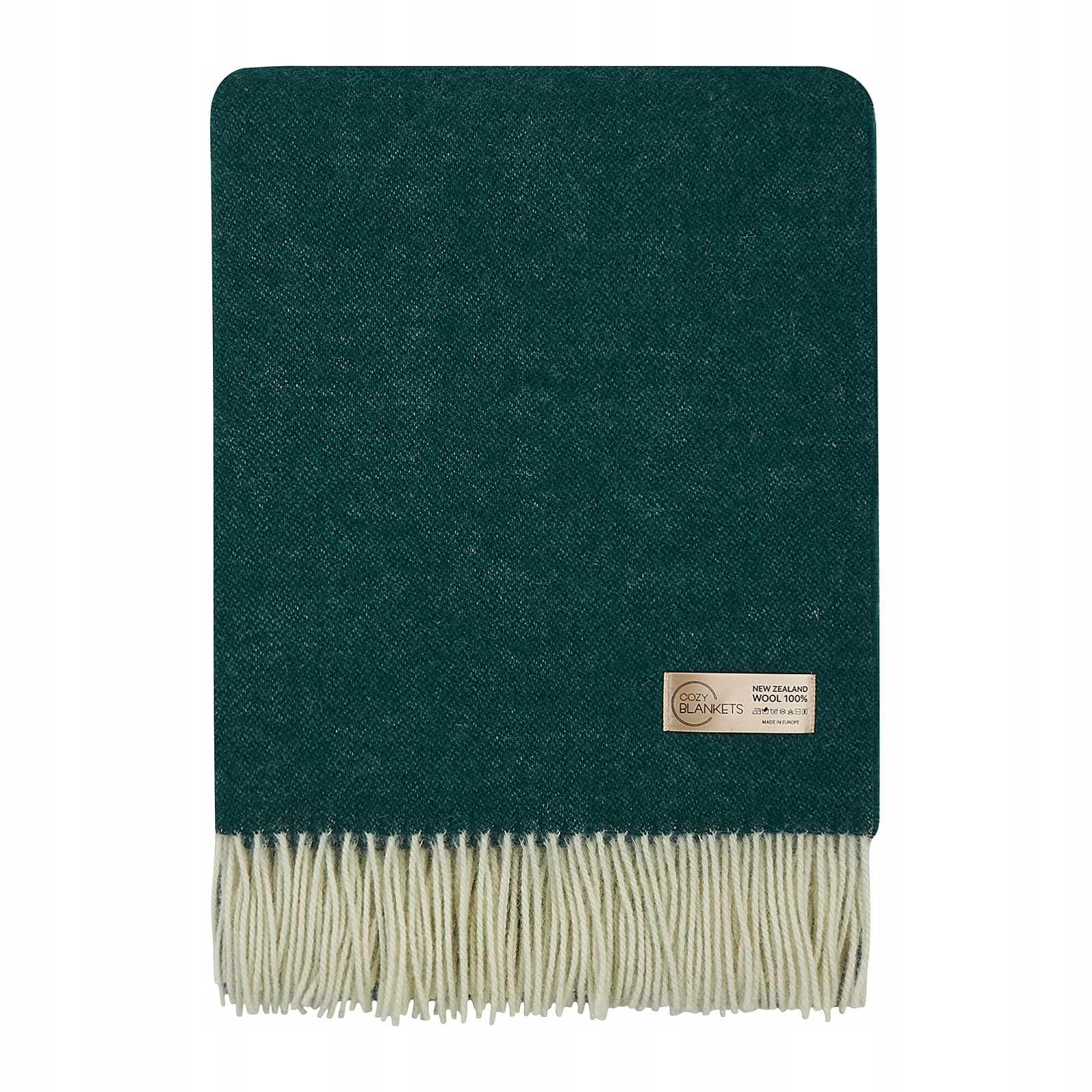 Vánoční Deka zelená Dárek 100% vlna pléd 140x200cm Cozy Blankets