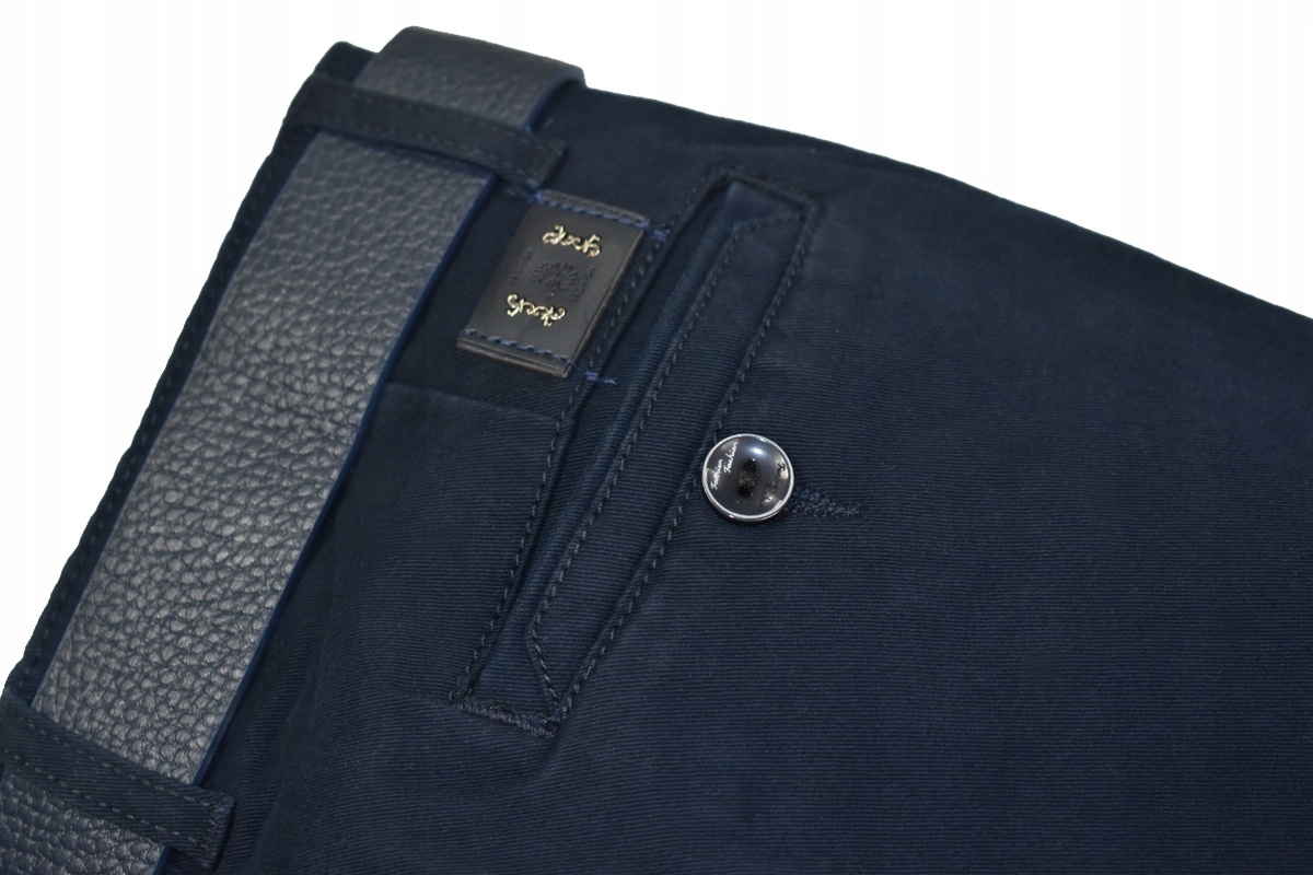 CEST Granatowe SPODNIE Wizytowe Elastyczne Chinosy z paskiem - 110/116 Marka Inna marka