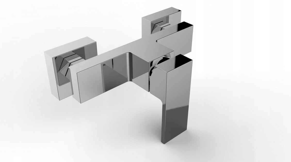 Sprchová baterie Laveo Kvadrato Blq 040D, chrom, nástěnná