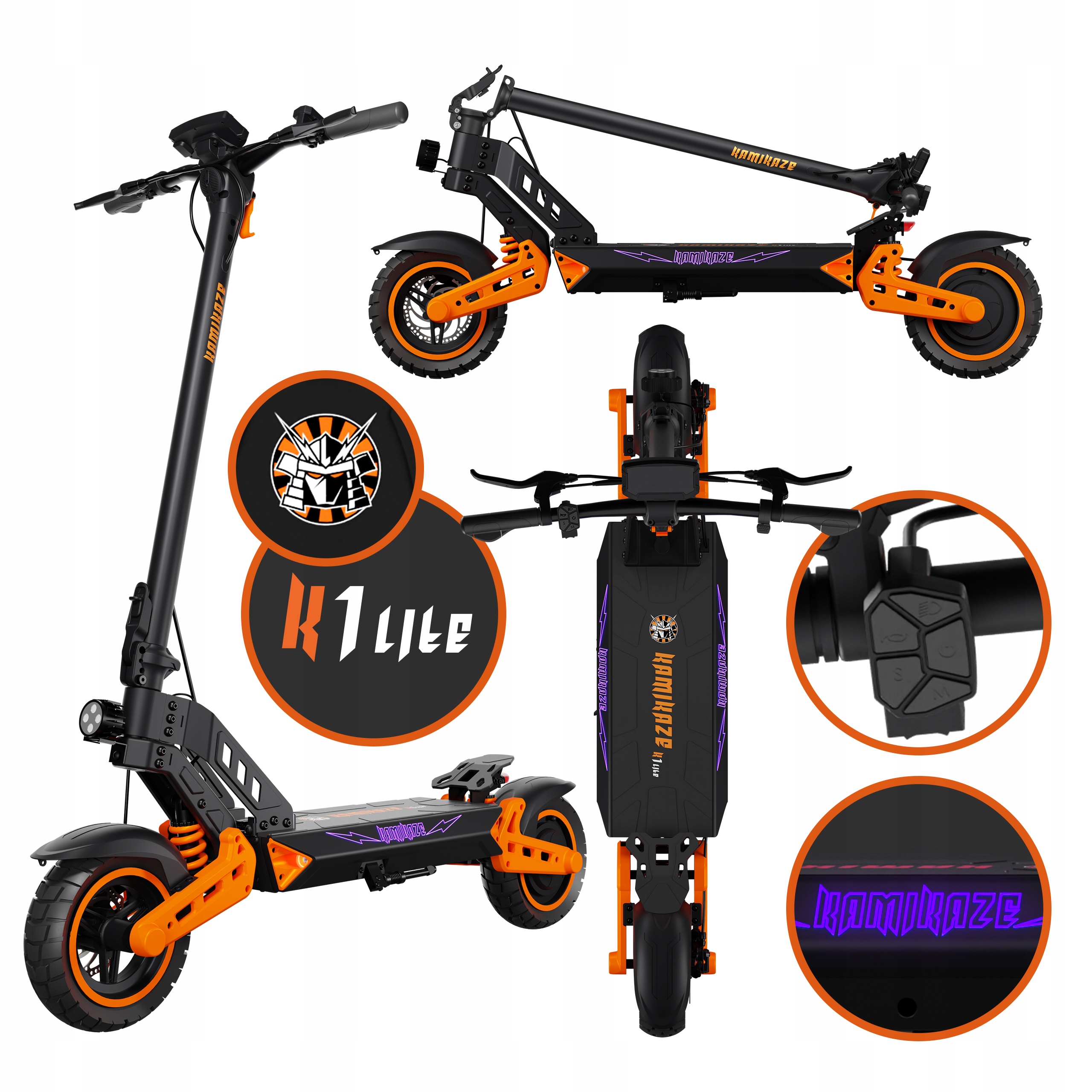 Hulajnoga elektryczna Kamikaze K1 lite 800W 13,5Ah 48V 60km