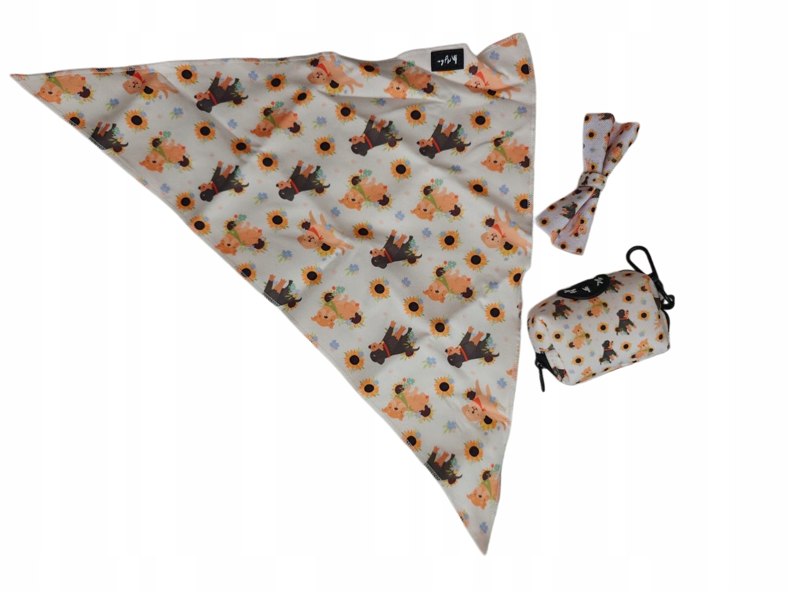 Levně Procházkový set pro psa šátek motýlek pouzdro na sáčky vel. S