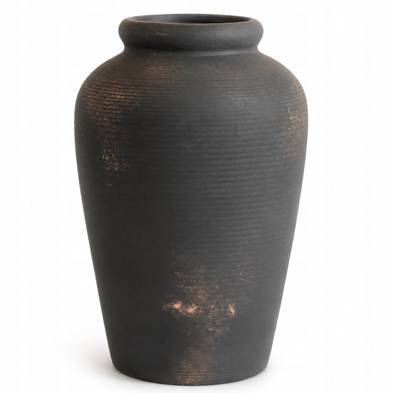 Keramická váza Černá 28 cm Ručně vyráběná Boho Japandi na sušičky