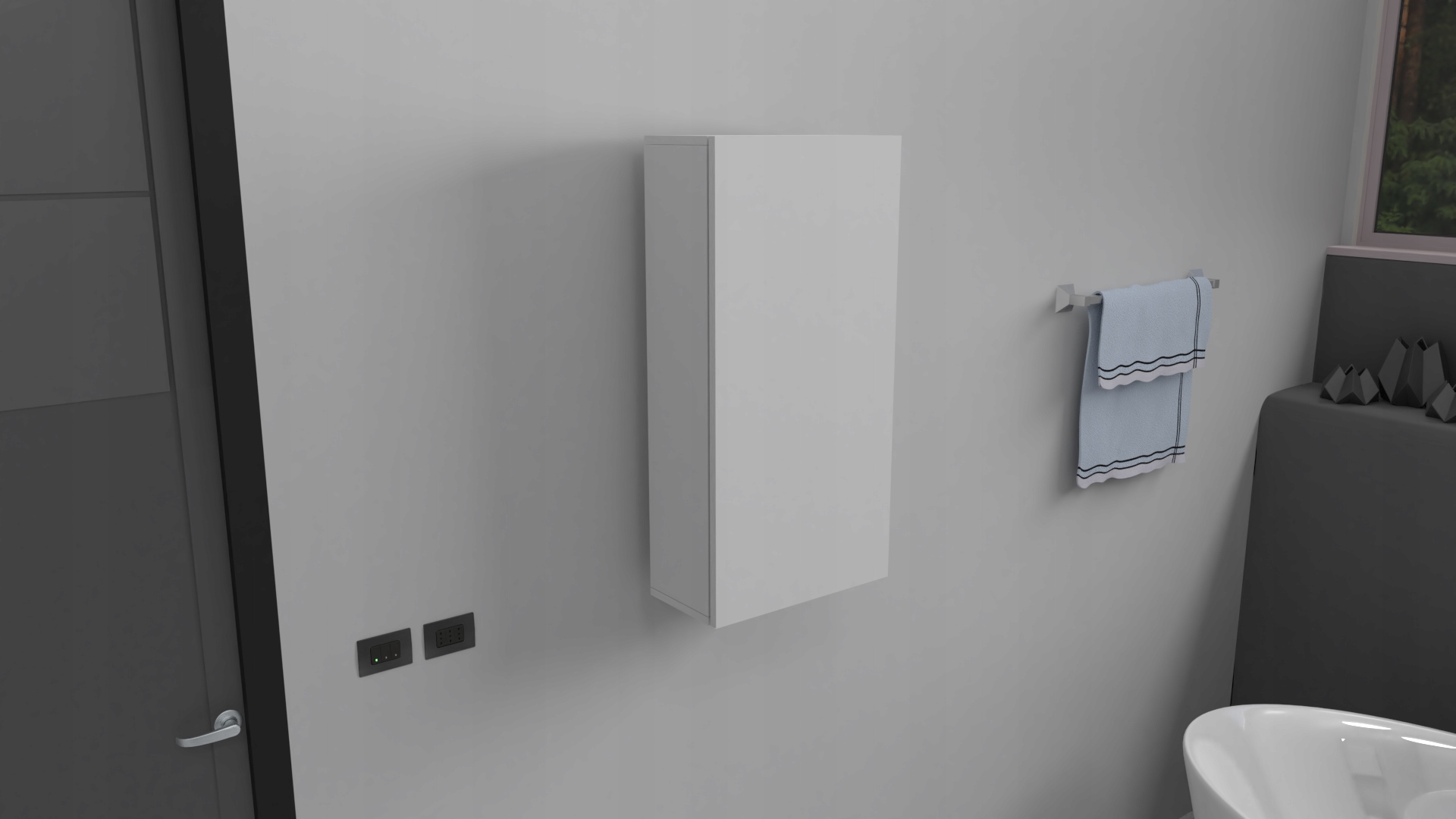 

Szafka łazienkowa 80x40x20cm Biały Mat- Złożona!!