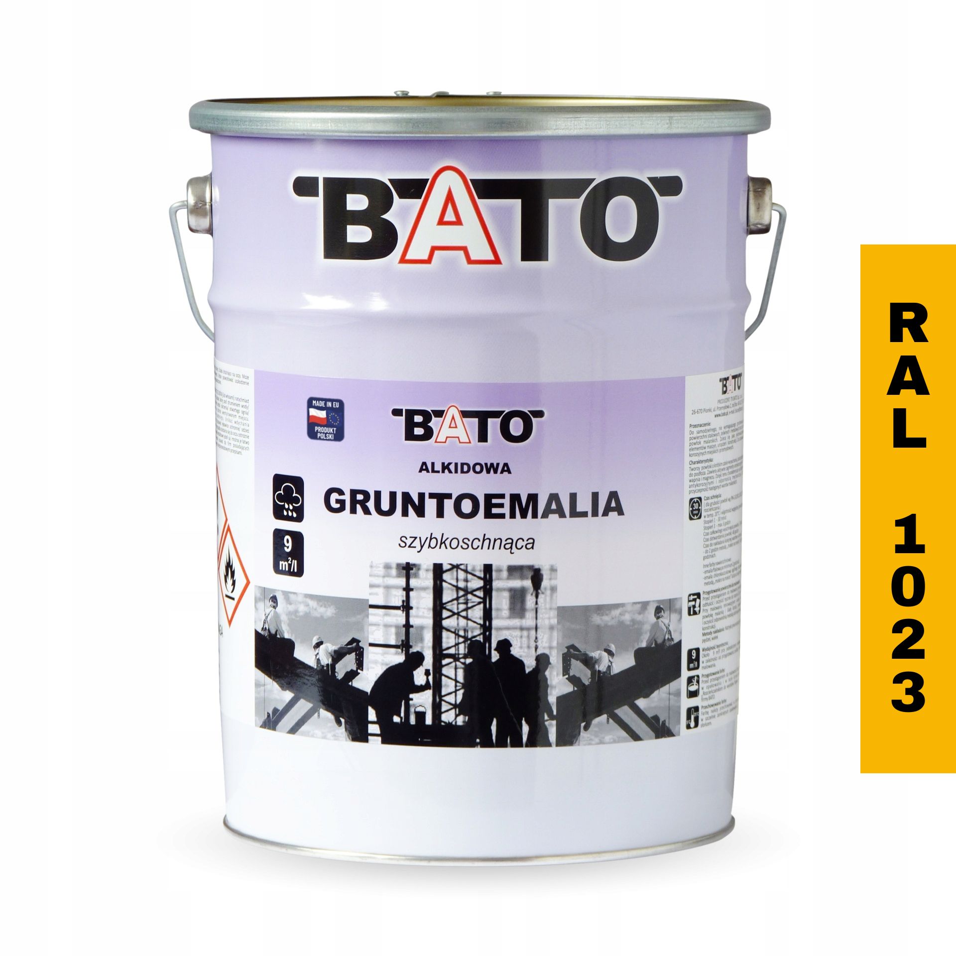 Barva na kov barva na rez Žlutá Ral 1023 5L Bato