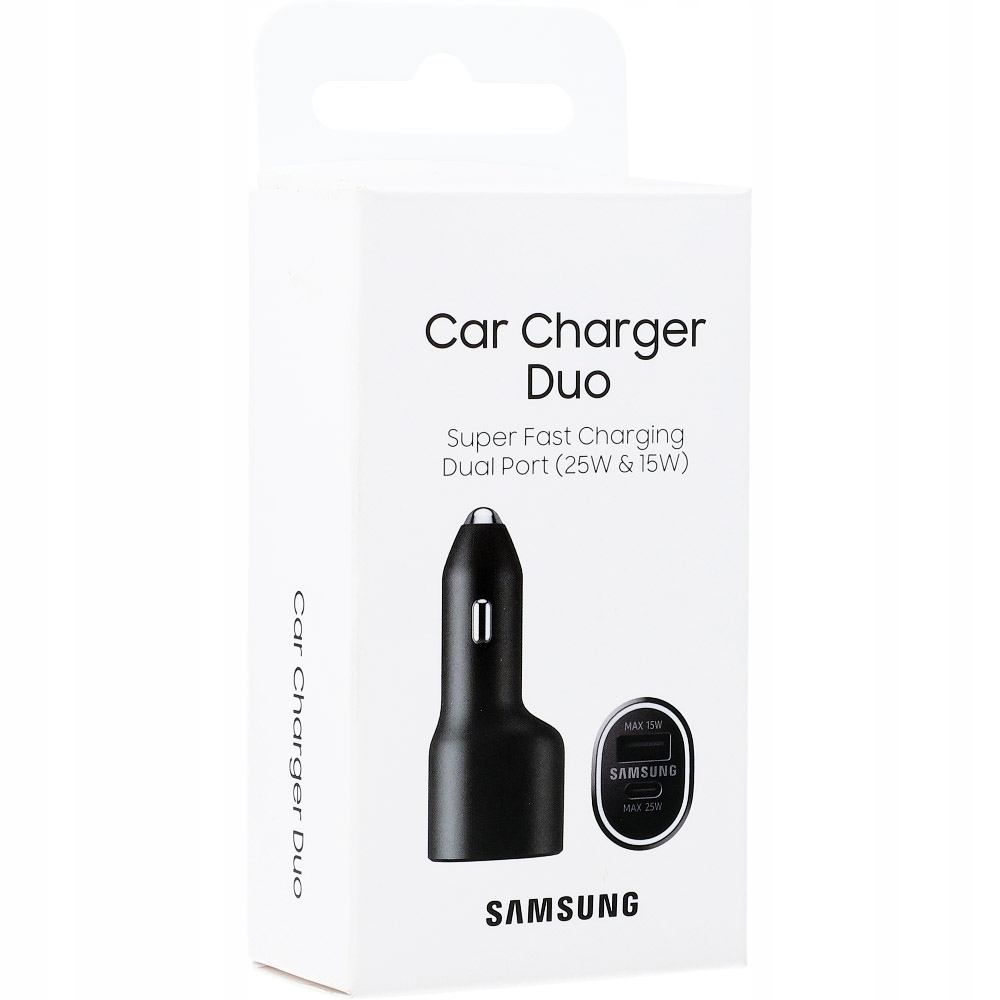 Ładowarka samochodowa Samsung USB-A/USB-C 25W/15W Waga produktu z opakowaniem jednostkowym 0.36 kg