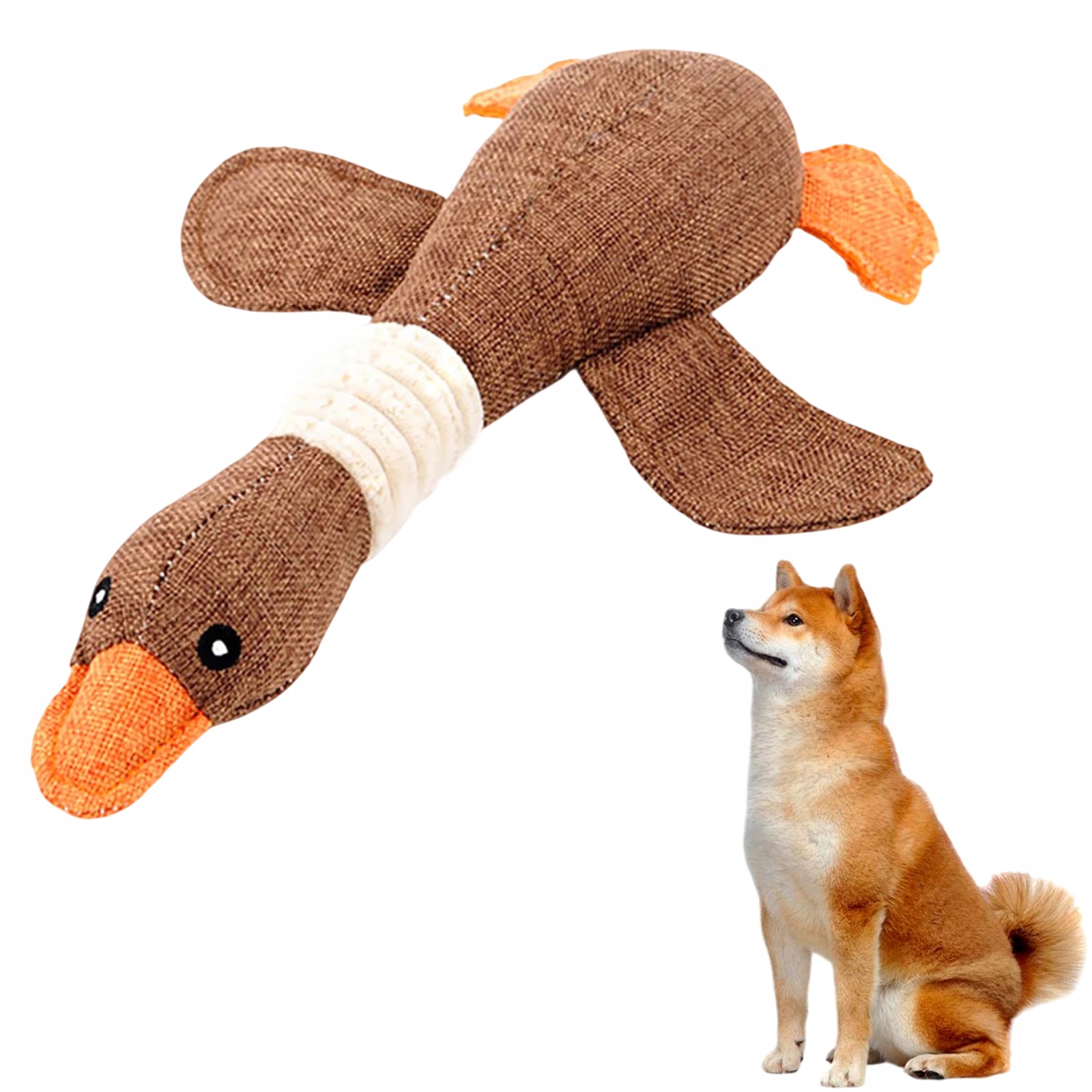 Levně Plyšová Hračka Pro Psy S Pískátkem Pro Malé A Střední Psy, Hnědá