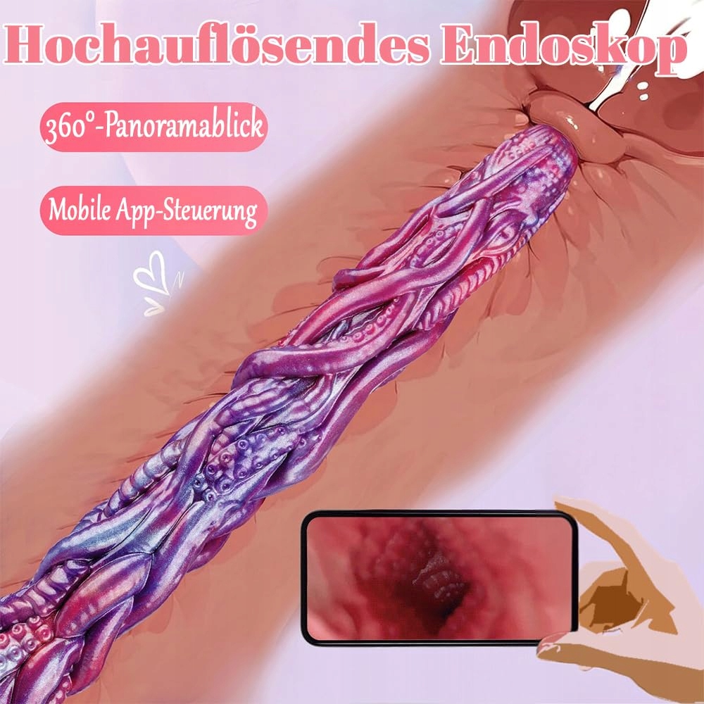 FANTASIE Silikon Dildo 50cm Przyssawka Endoskop Stymulacja G-Punktu — miniatura 4
