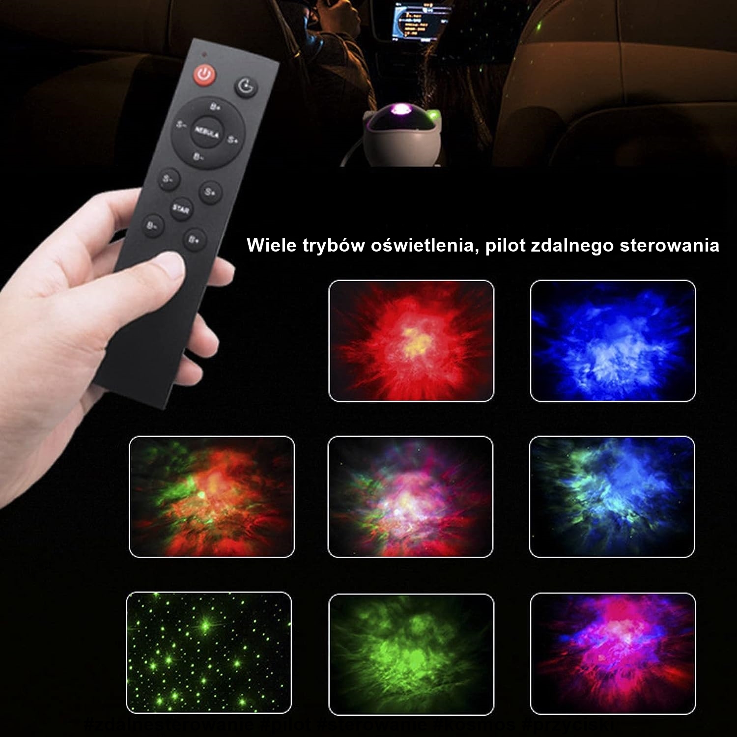 PROJEKTOR ASTRONAUTA GWIAZD NIEBA LED LAMPKA NOCNA WYŚWIETLACZ PROJEKCJA == Maksymalna waga 1 kg