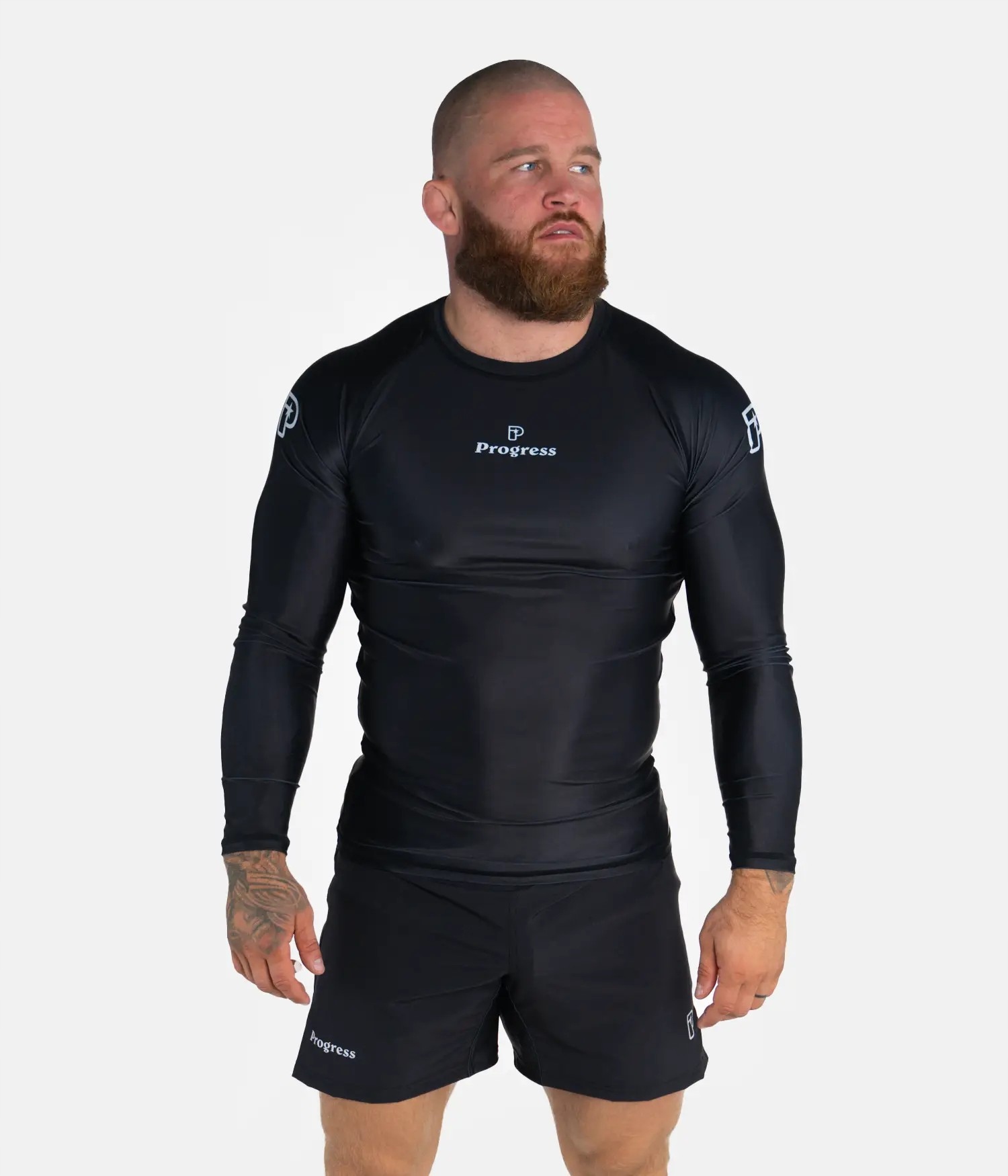 Progress Rashguard Pánský dlouhý rukáv Academy Černá M
