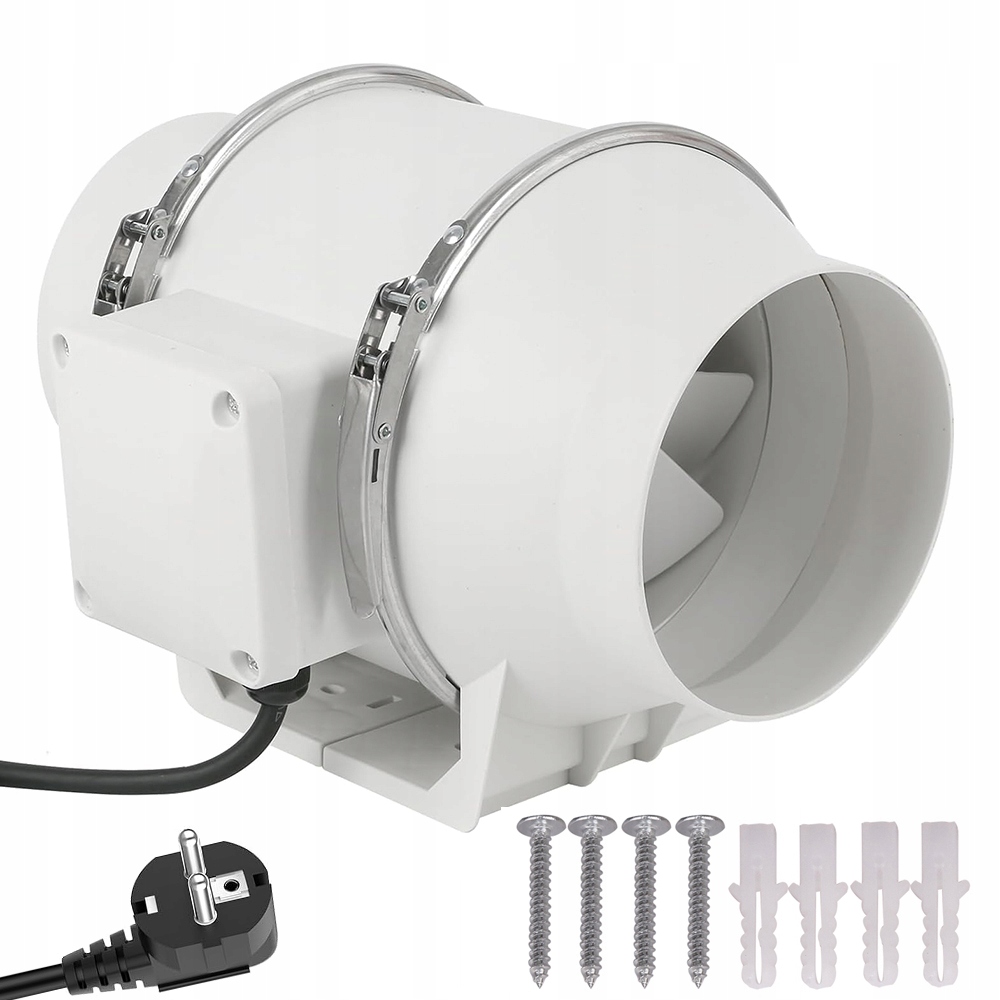 Kanálový ventilátor 100 mm, 45 W, 2600 ot/min, 150 m³/h, Tichý, Výkonný