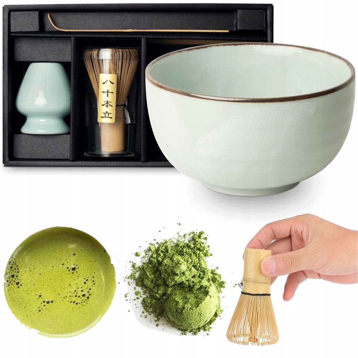 Zestaw Do Przygotowania Herbaty Matcha Matchy Light Green 4 Elementy Edo Ja