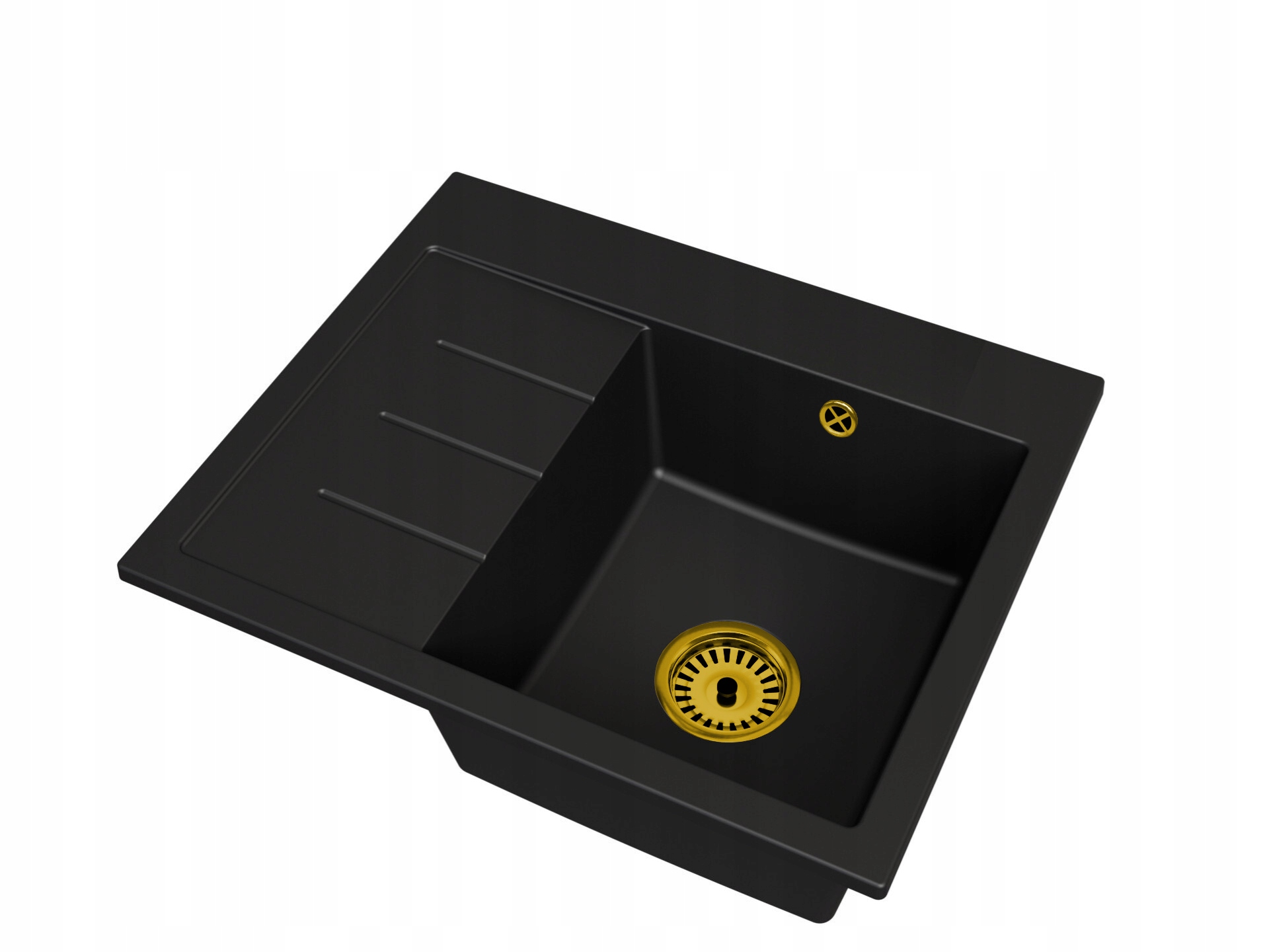 Kuchyňský dřez velký Exclusive 60 Levý sifon zlatý