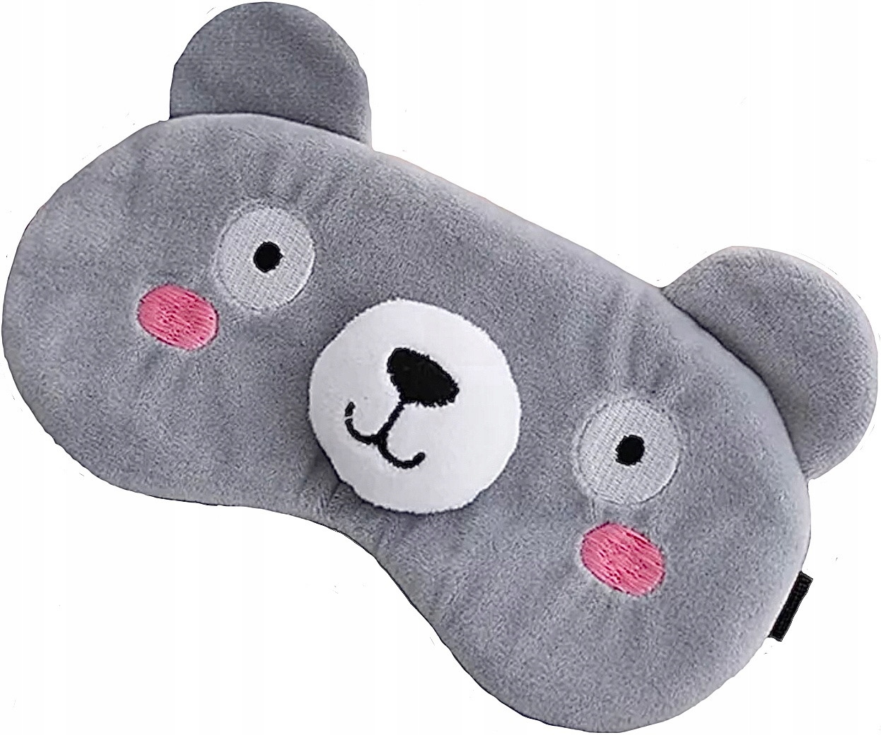 MASKA OPASKA NA OCZY DO SPANIA SNU RELAKSU miś misiek szary OLDMAN PLUSZOWA