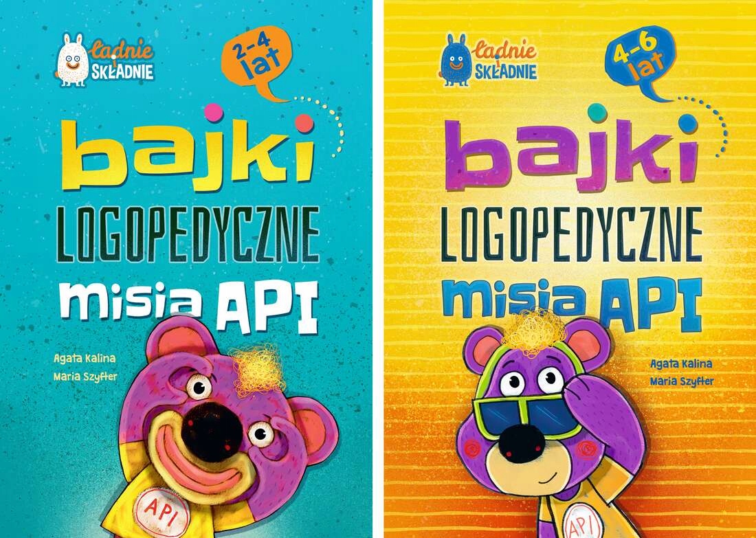 

2x Bajki Logopedyczne Misia Api 2-4 Lata 4-6 Lat