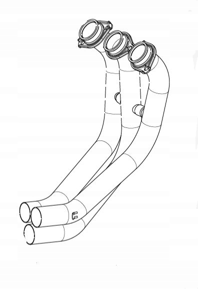 Výfukový Kolektor Akrapovic H-Y9R3