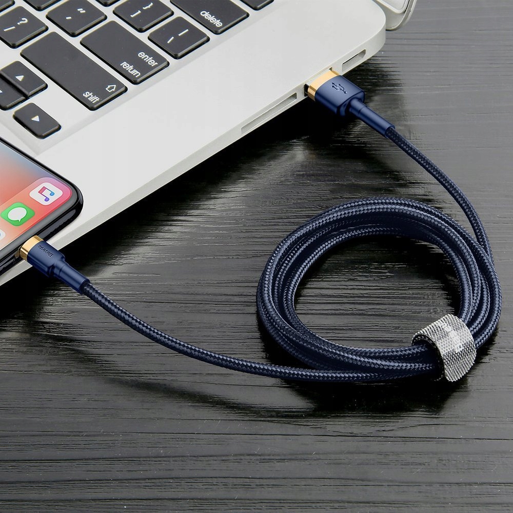 BASEUS KABEL LIGHTNING DO IPHONE 1.5A QC 2M Konstrukcja oplot