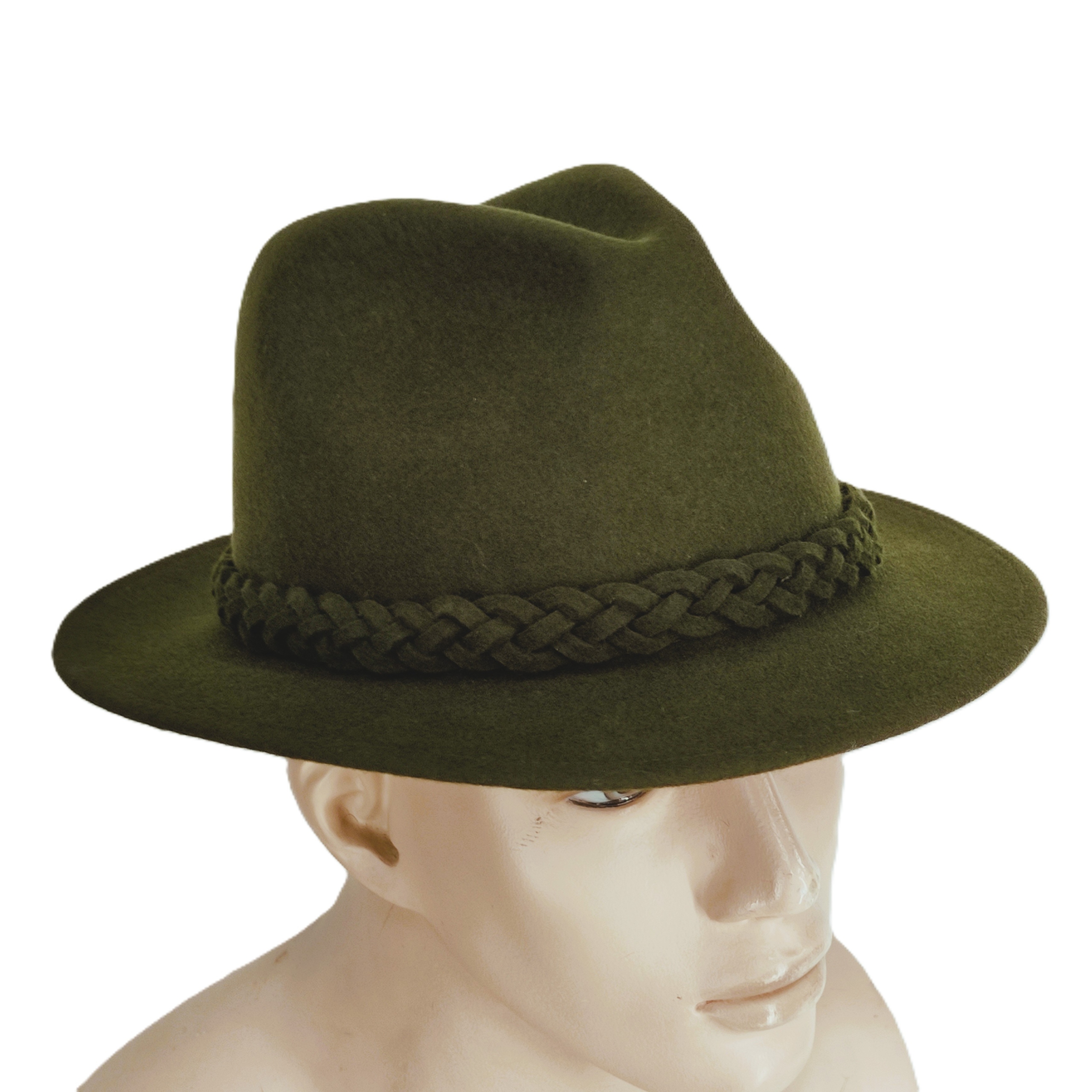 Lovecký zelený khaki klobouk plst Nevada Waterproof 54 Skoczů