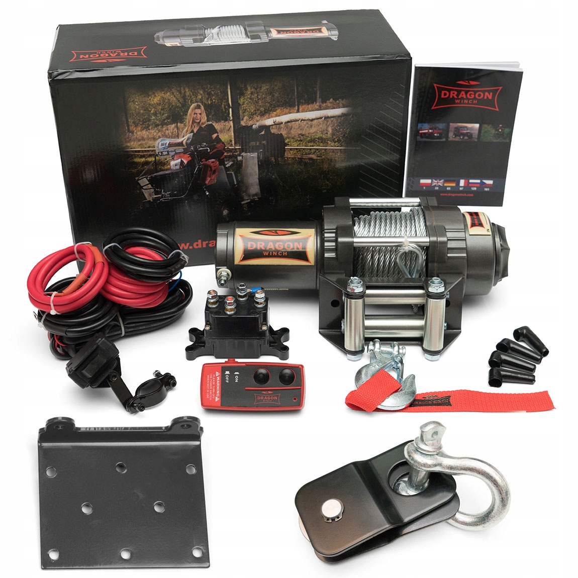 2T Elektrický Navijak 12V Lanový Navijak štvorkolka pluh štvorkolky atv diaľkový ovládač