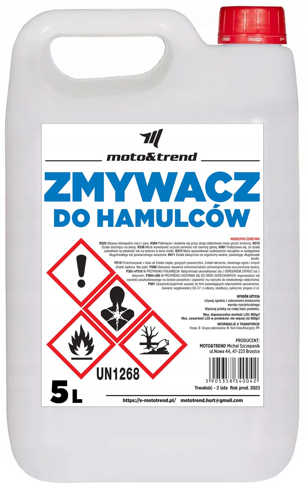

Zmywacz Hamulcowy Zmywacz Do Hamulców 5L Polski