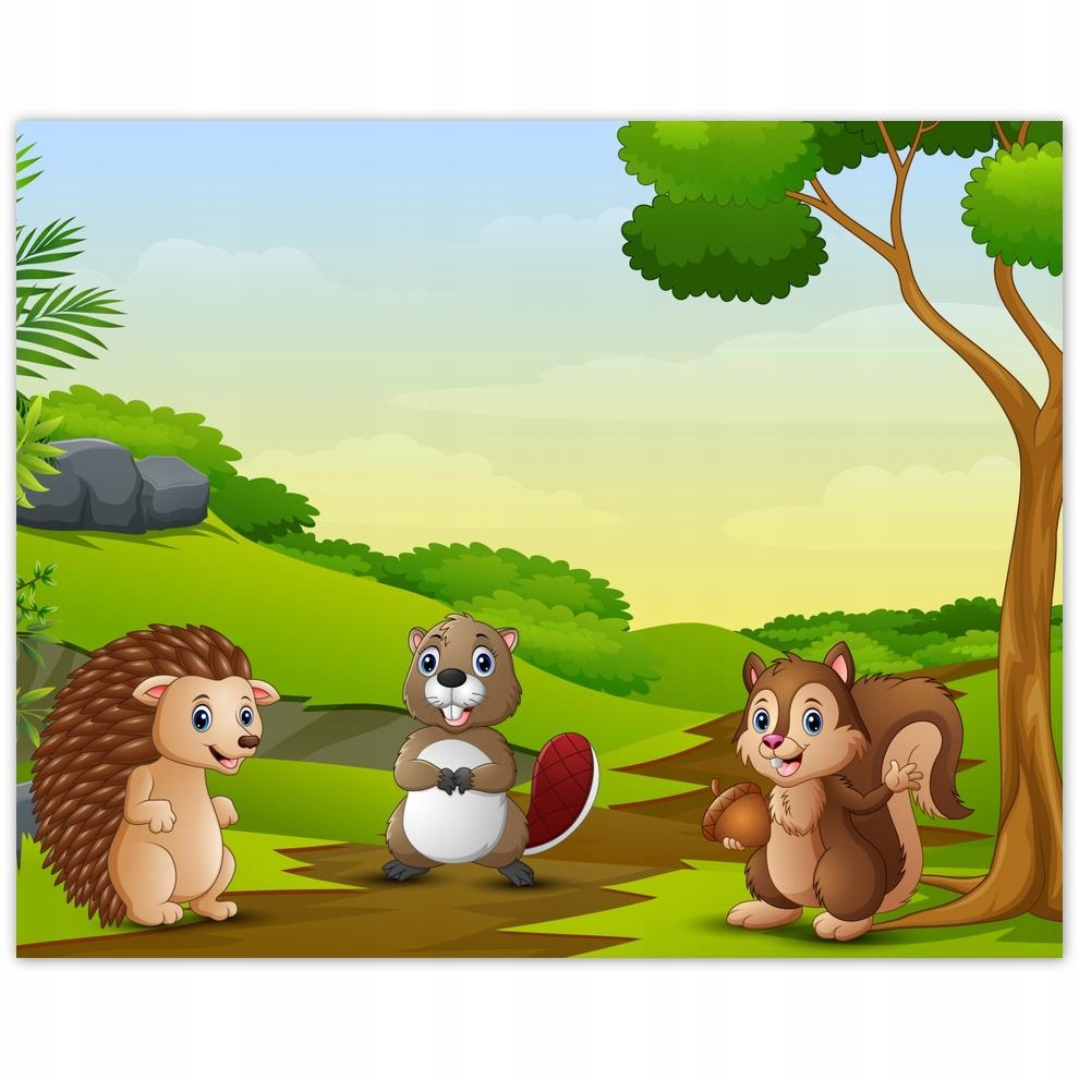 

Plakat 50x40 Jeżyk Boberek Wiewiórka
