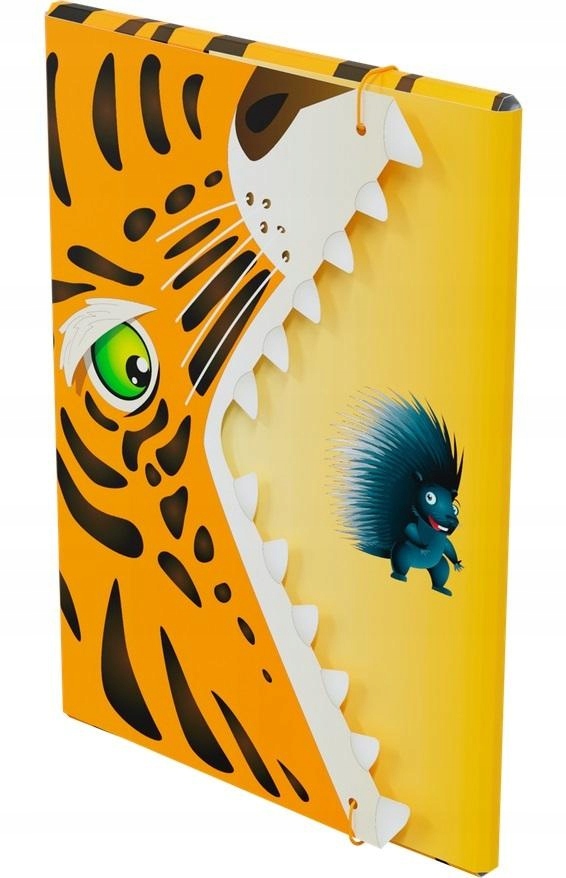 Teczka A4 z gumką szczęka Tygrys