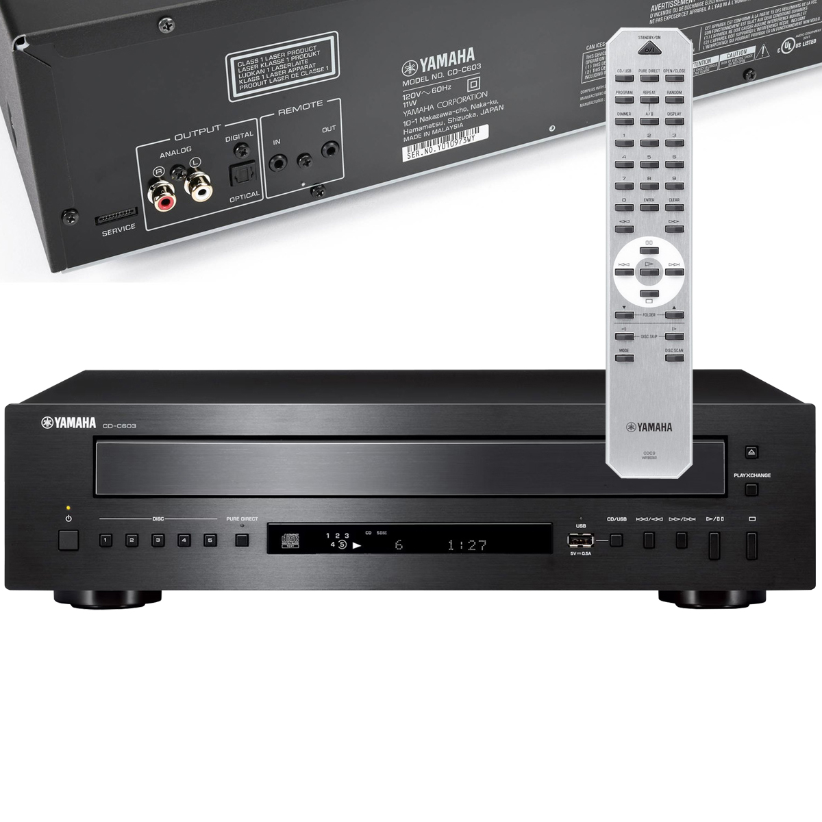 Yamaha CD-C603 Prehrávač Menič Dosiek 5 CD Pure Direct Usb Flac