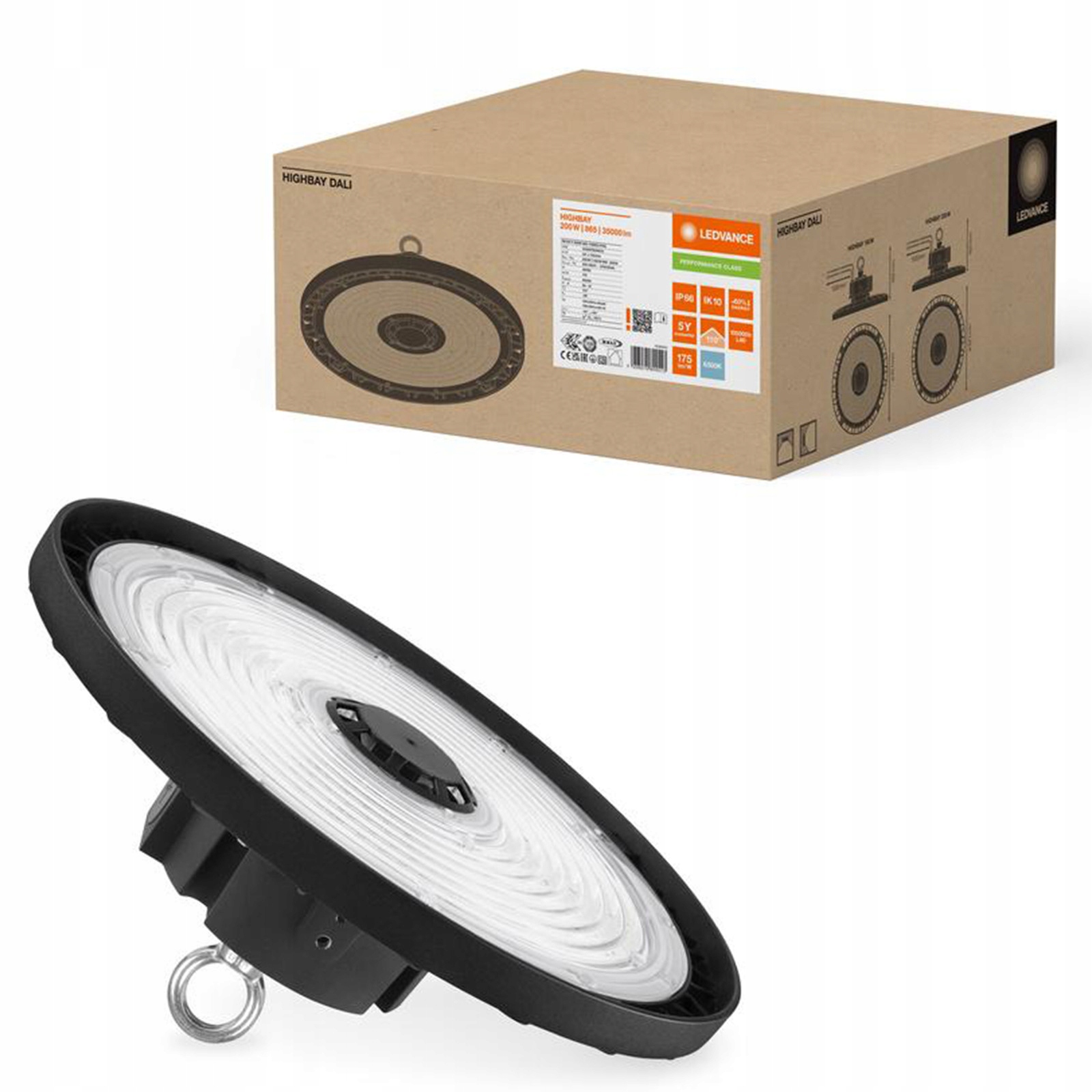 Led lampa Priemyselné svietidlo 200W 35000lm 6500K IP66 IK10 High Bay Gen 5