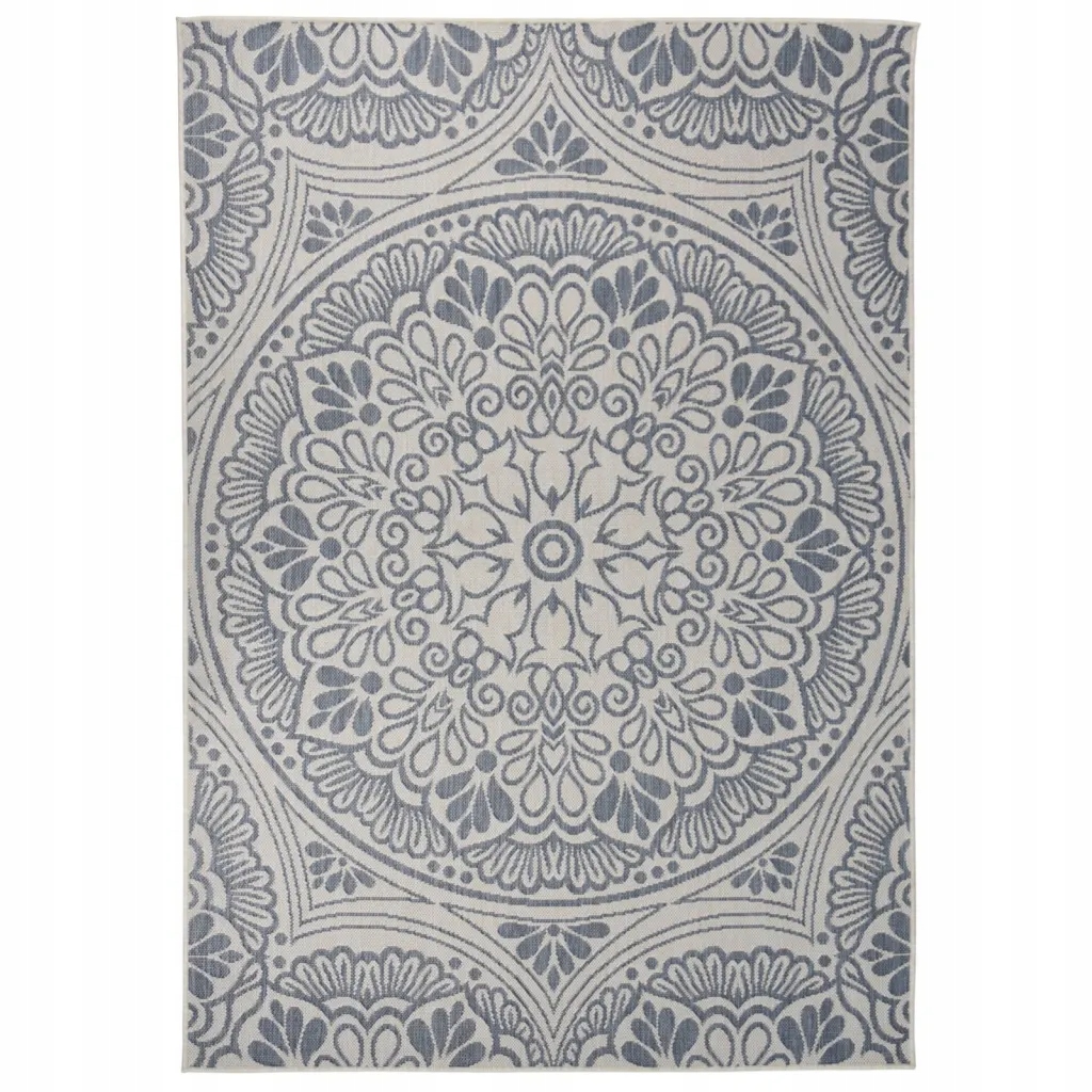Koberec z polypropylenu, modrý, 160 x 230 cm, odolný vůči Uv záření